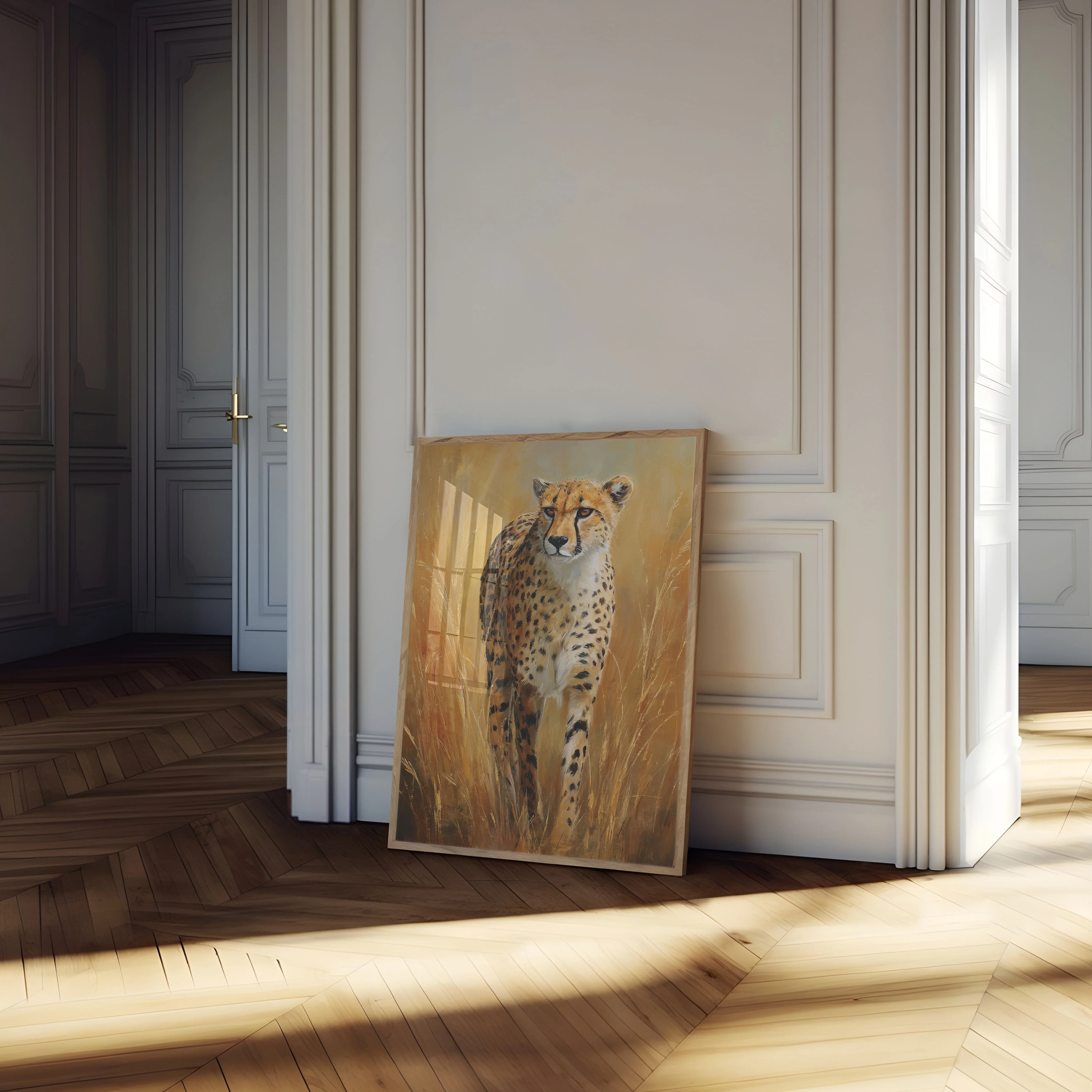 Majestic Cheetah Golden Grasslands Poster - Image 4