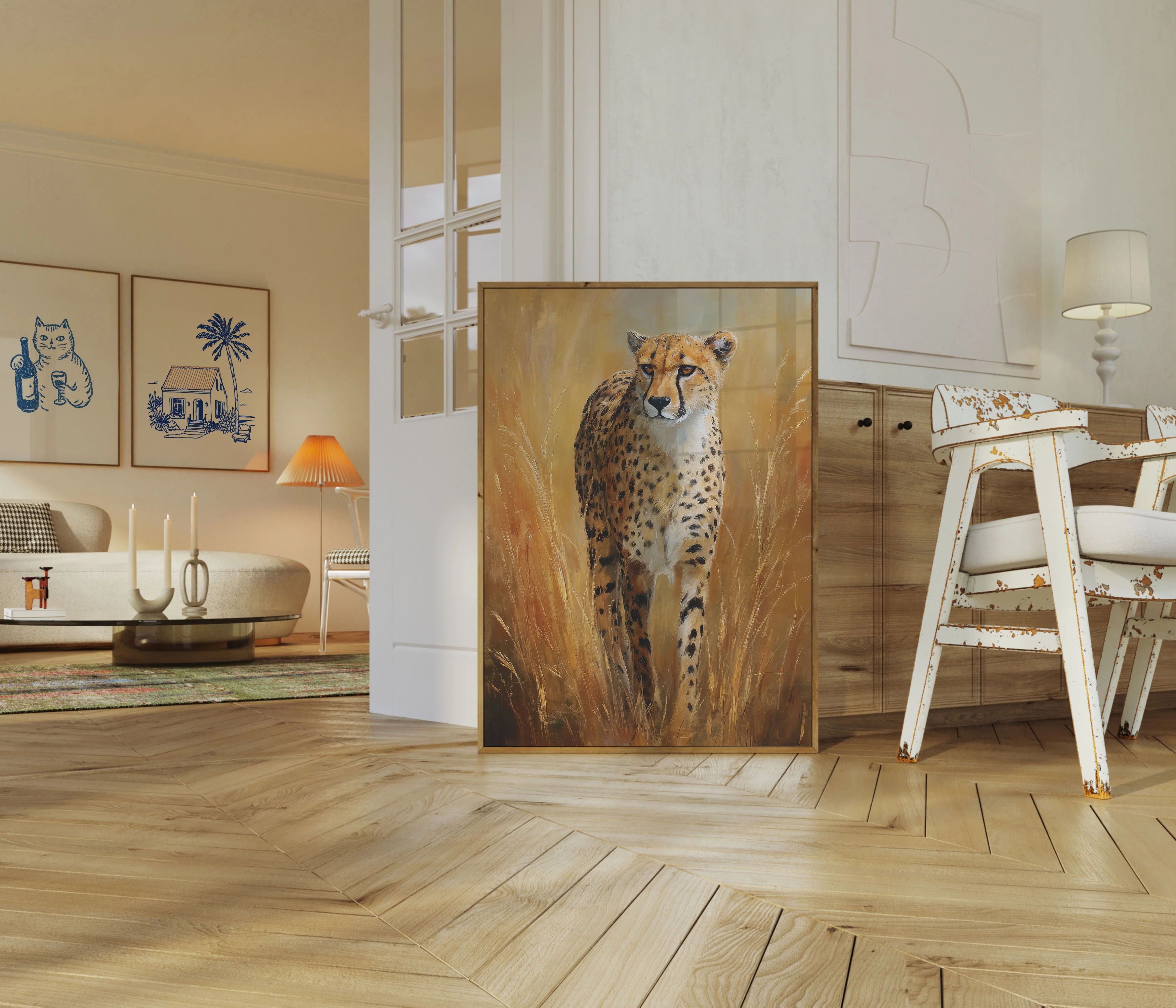 Majestic Cheetah Golden Grasslands Poster - Image 5