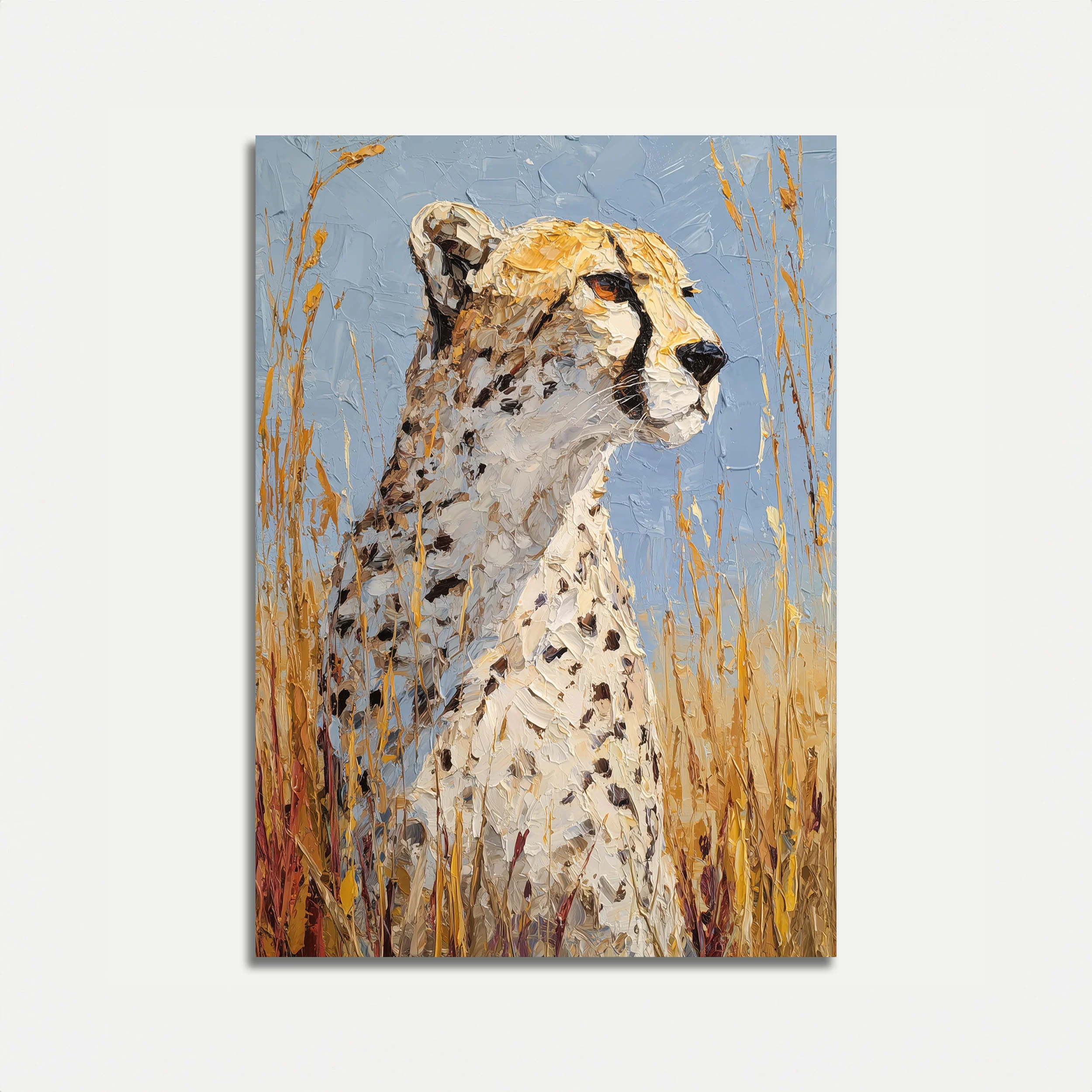 Majestic Cheetah in Grasslands Poster