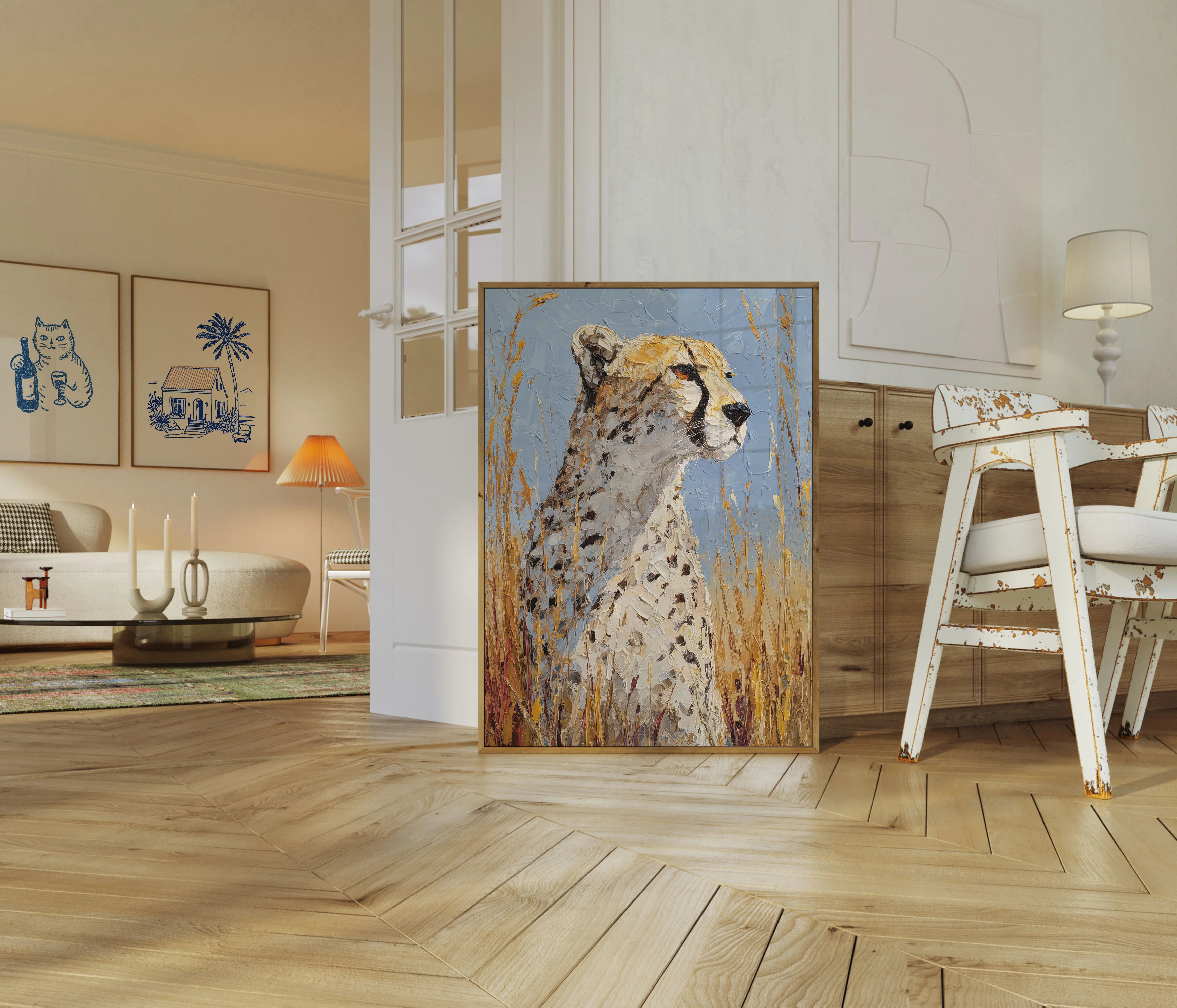 Majestic Cheetah in Grasslands Poster - Image 5