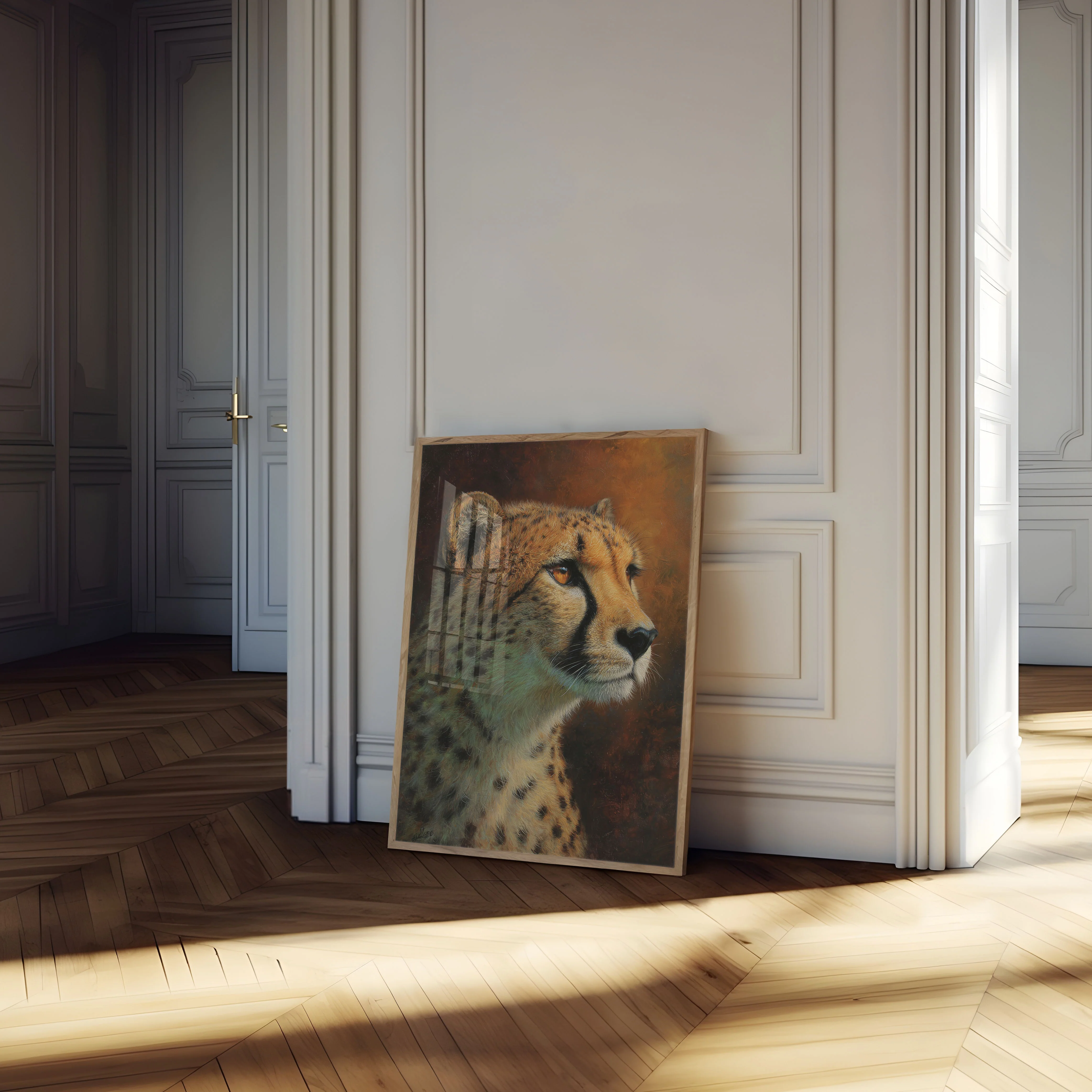 Majestic Cheetah Portrait Poster - Image 4