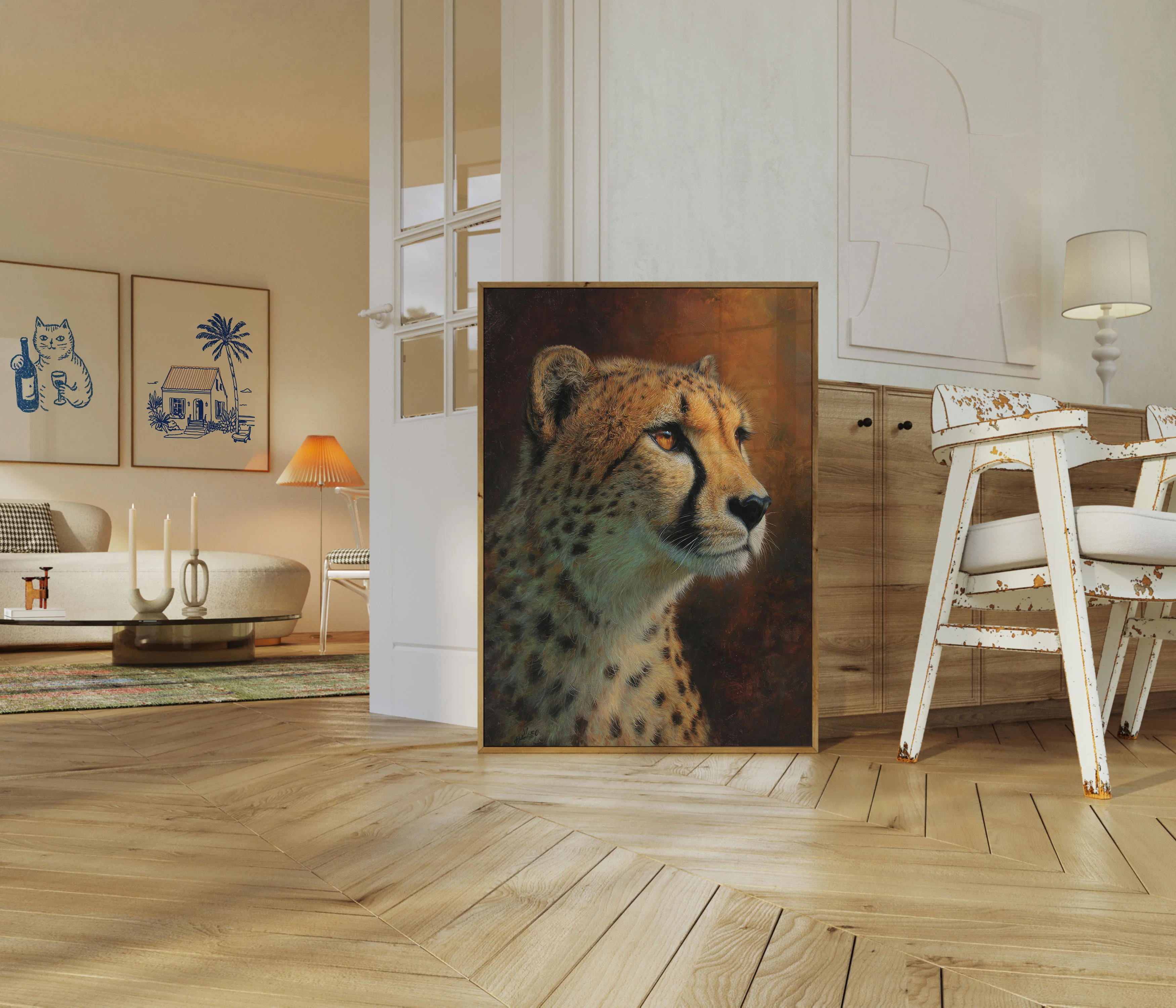 Majestic Cheetah Portrait Poster - Image 5