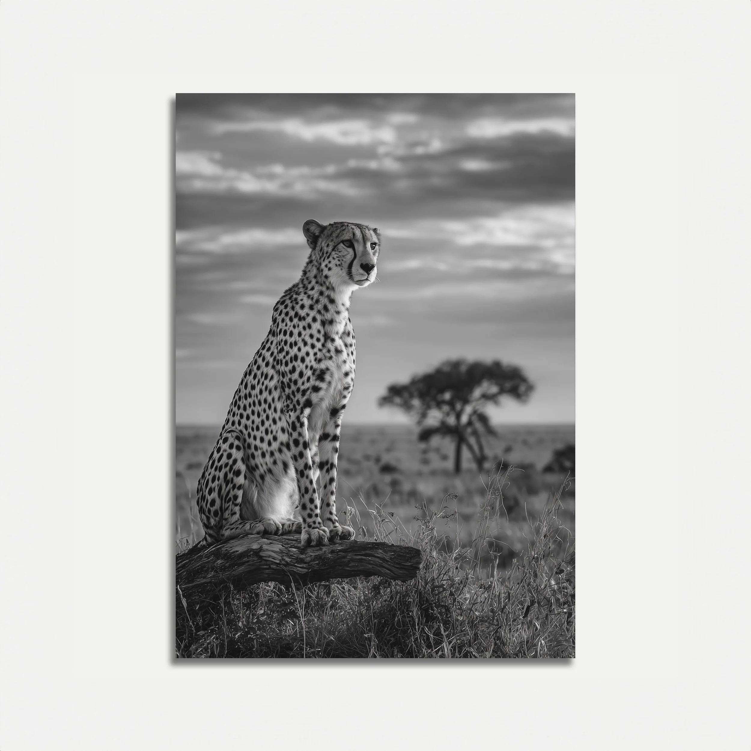 Majestic Cheetah Savanna Poster