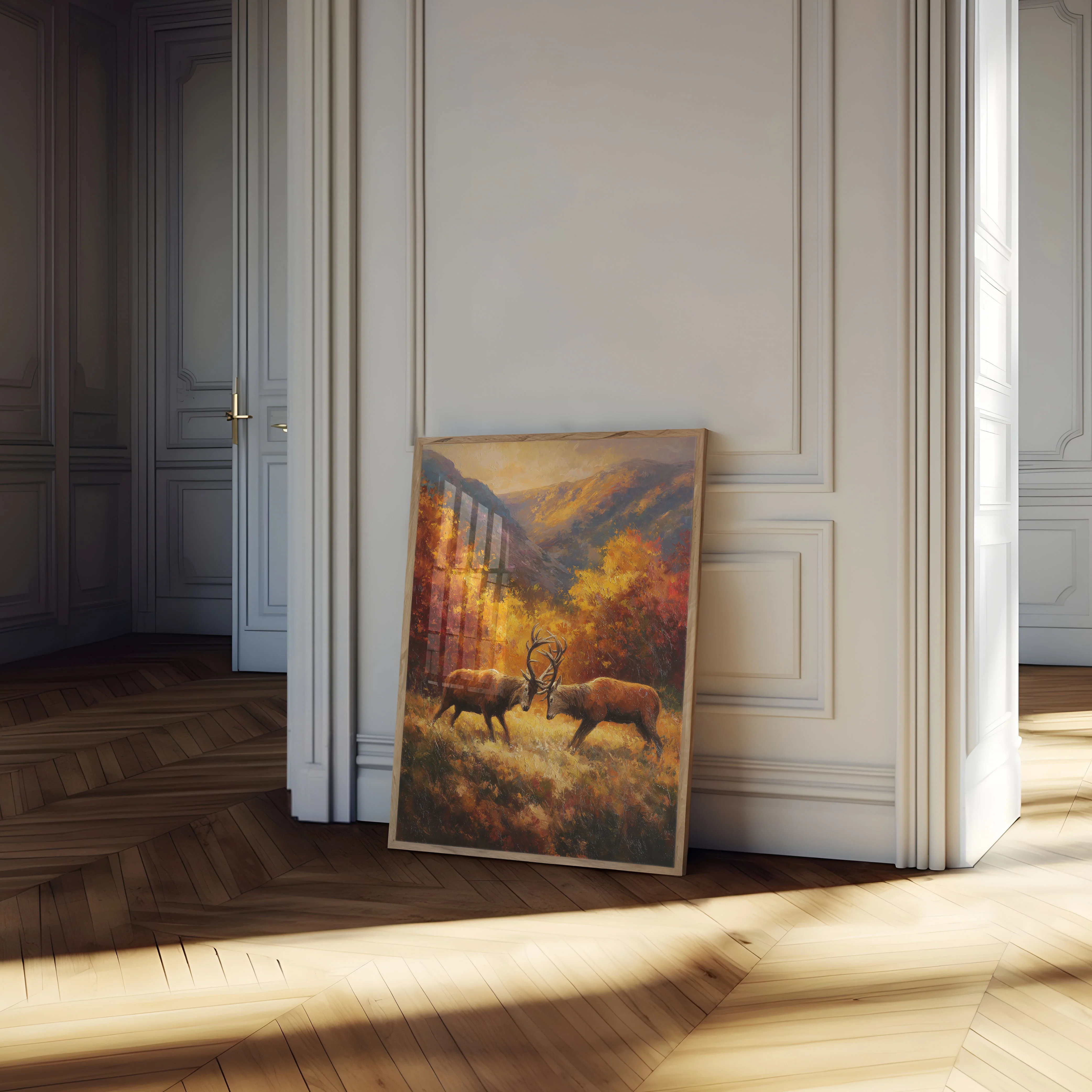Majestic Deer Autumn Valley Poster - Image 4