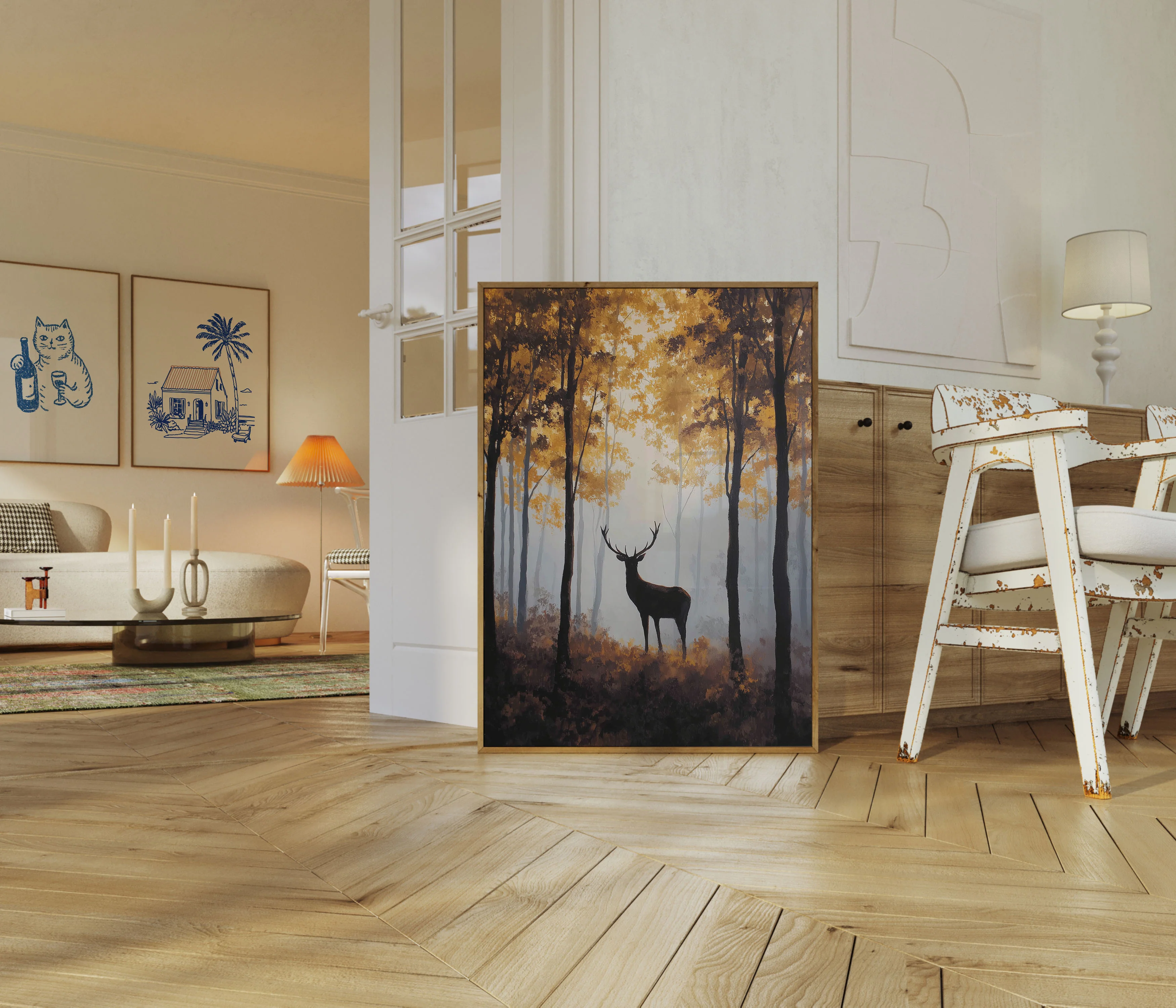 Majestic Deer in Autumn Forest Poster - Image 5