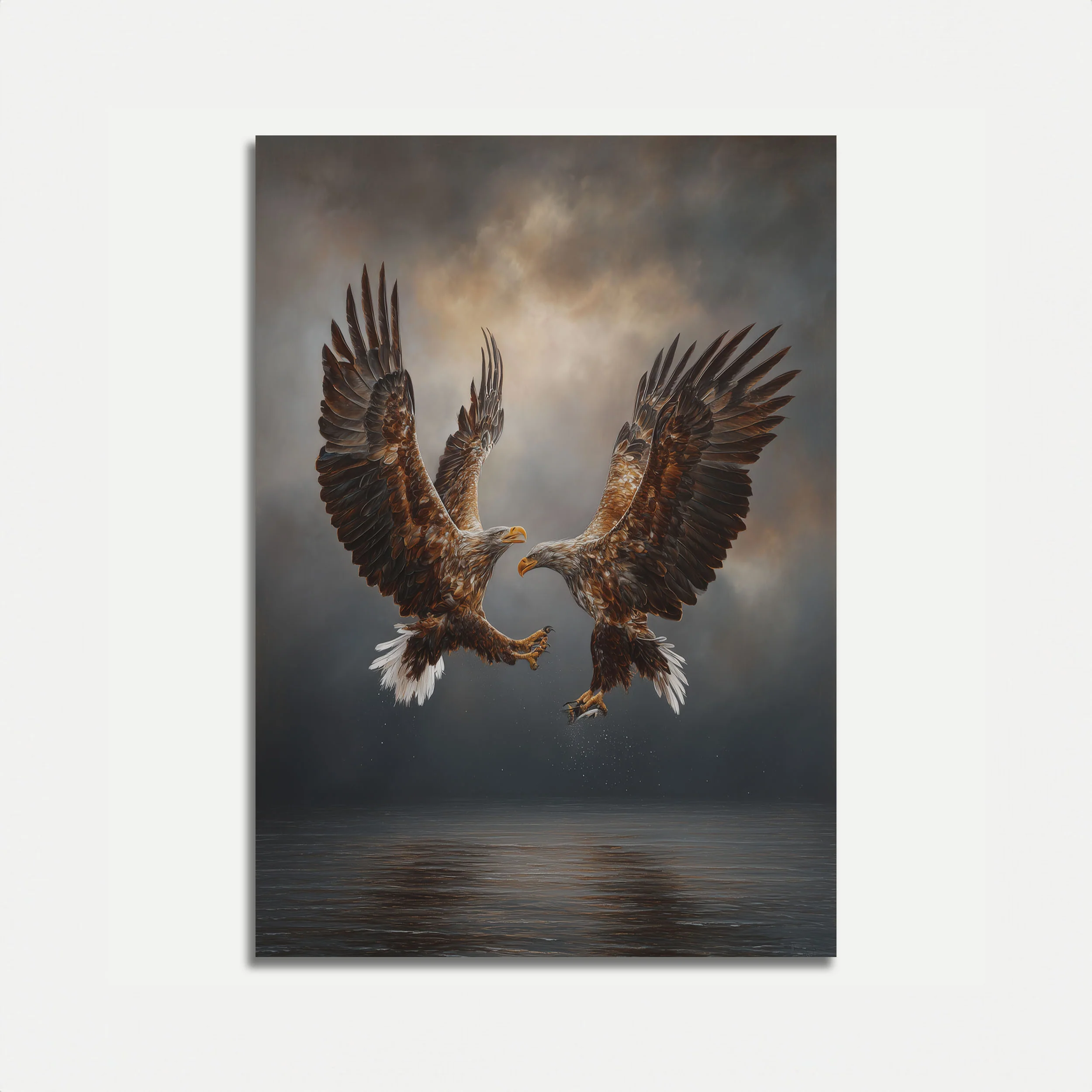 Majestic Eagles in Flight Poster
