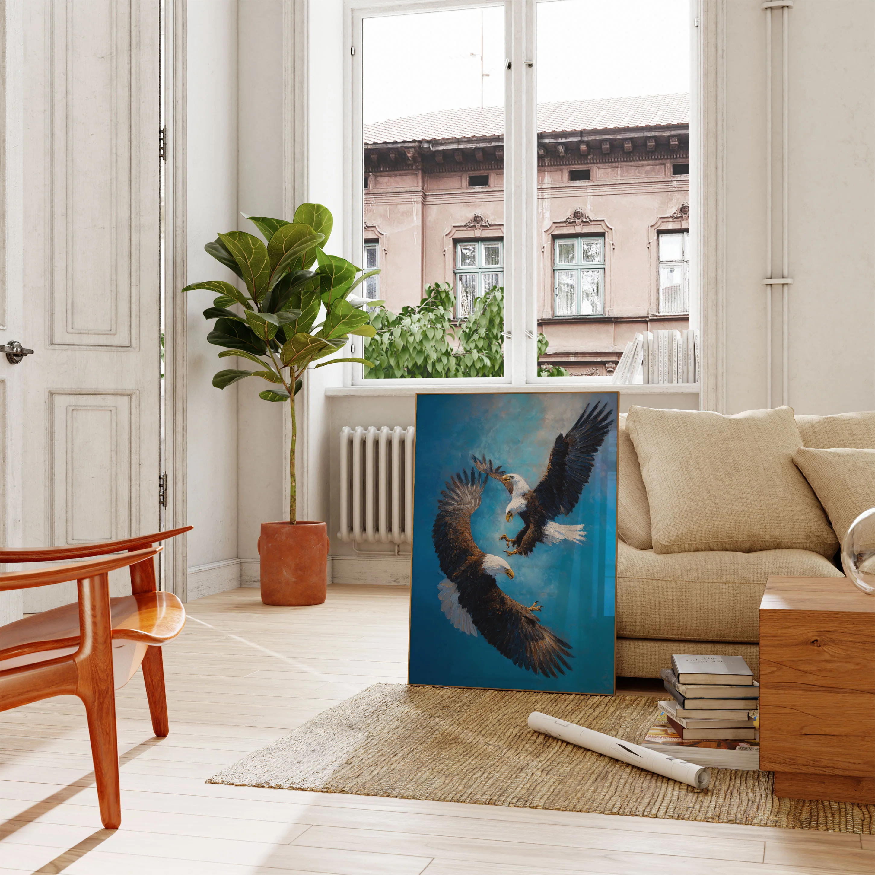 Majestic Eagles in Flight Poster - Image 2