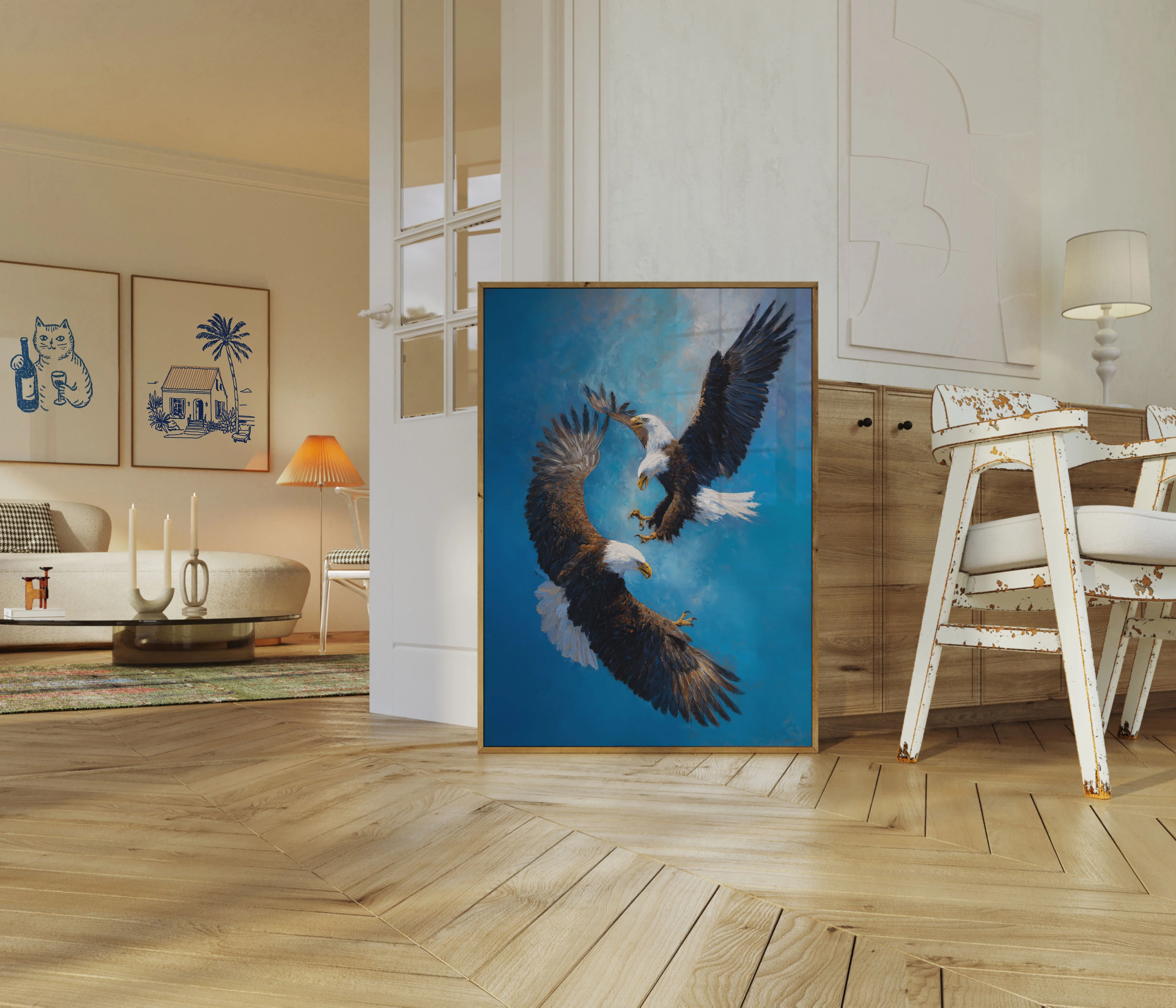 Majestic Eagles in Flight Poster - Image 5