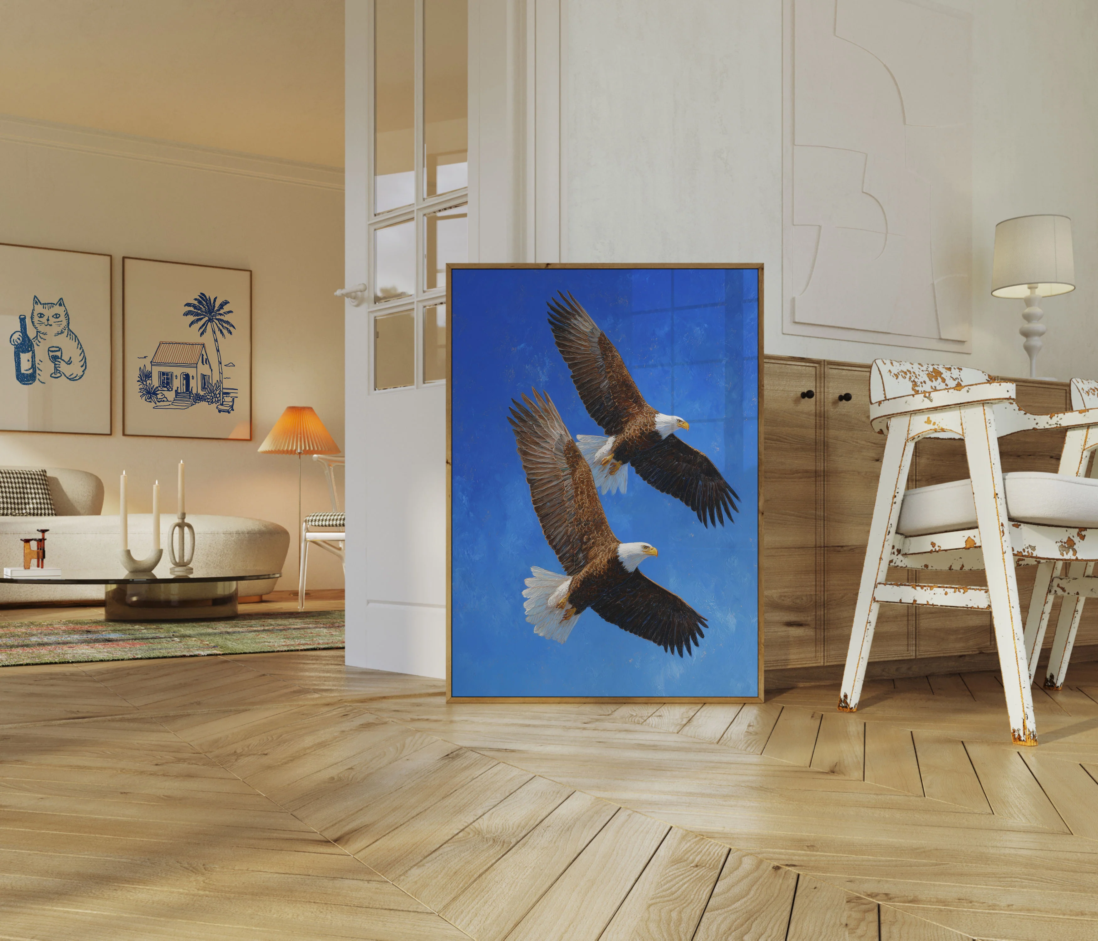 Majestic Eagles in Flight Poster - Image 5