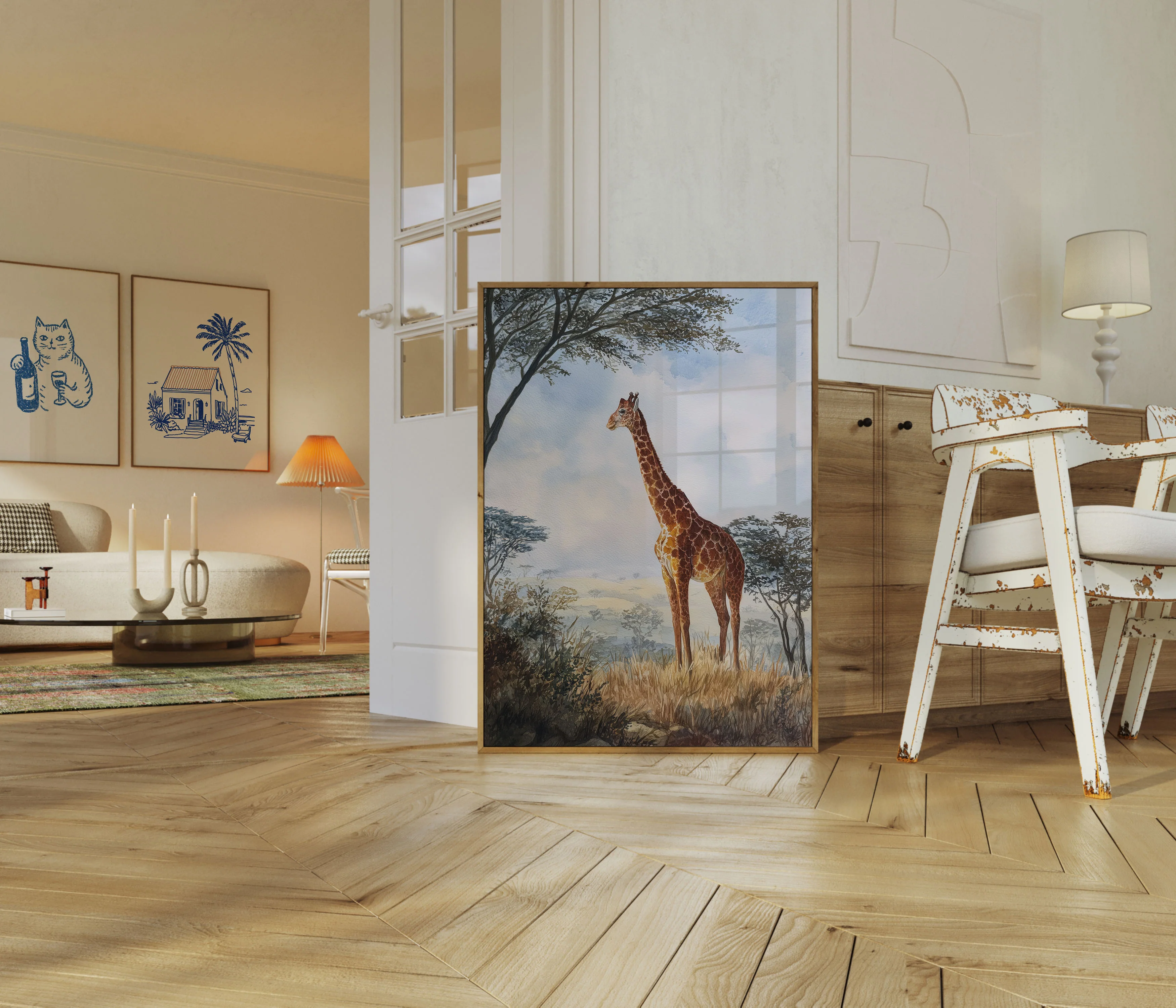 Majestic Giraffe Savanna Poster - Image 5