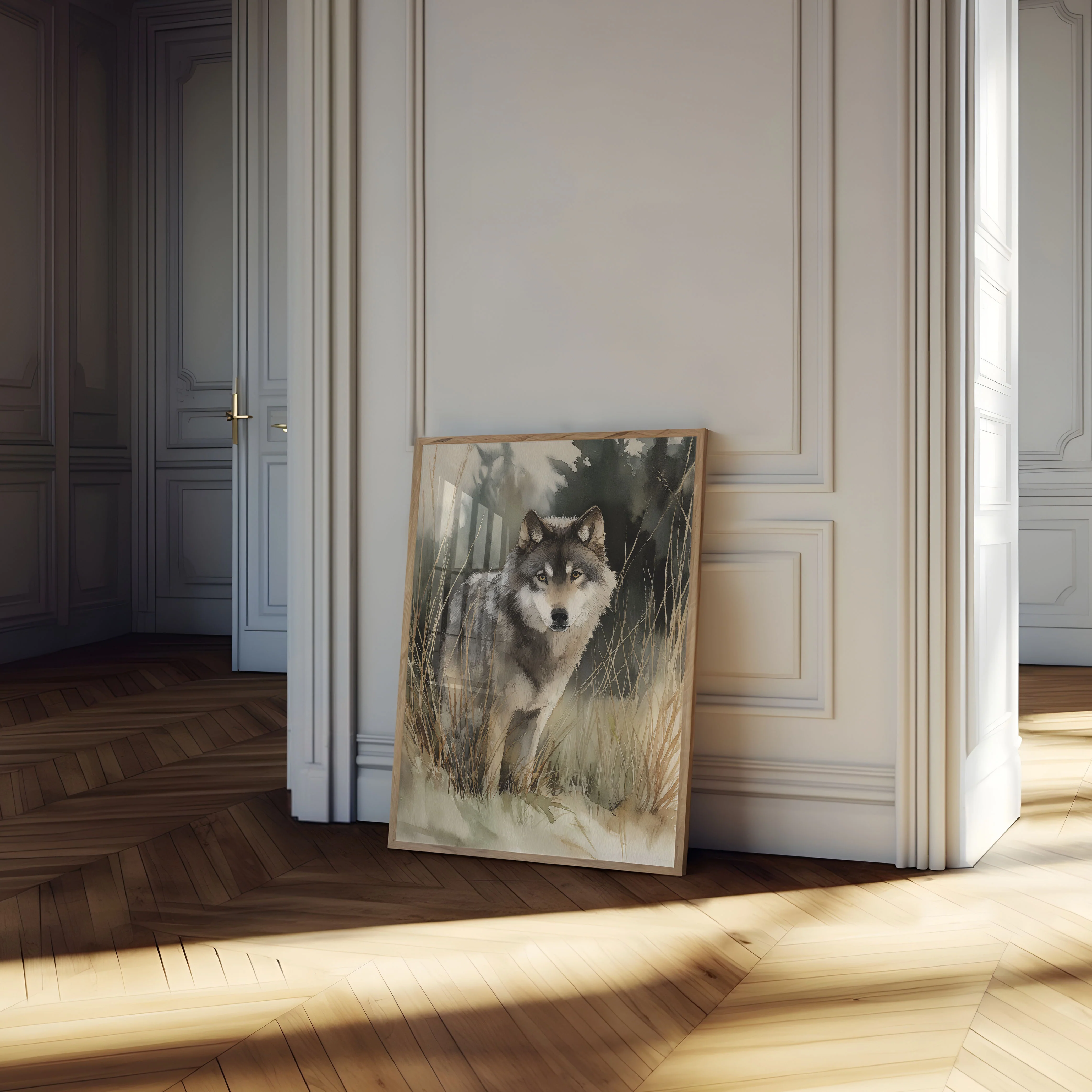 Majestic Gray Wolf Forest Poster - Image 3