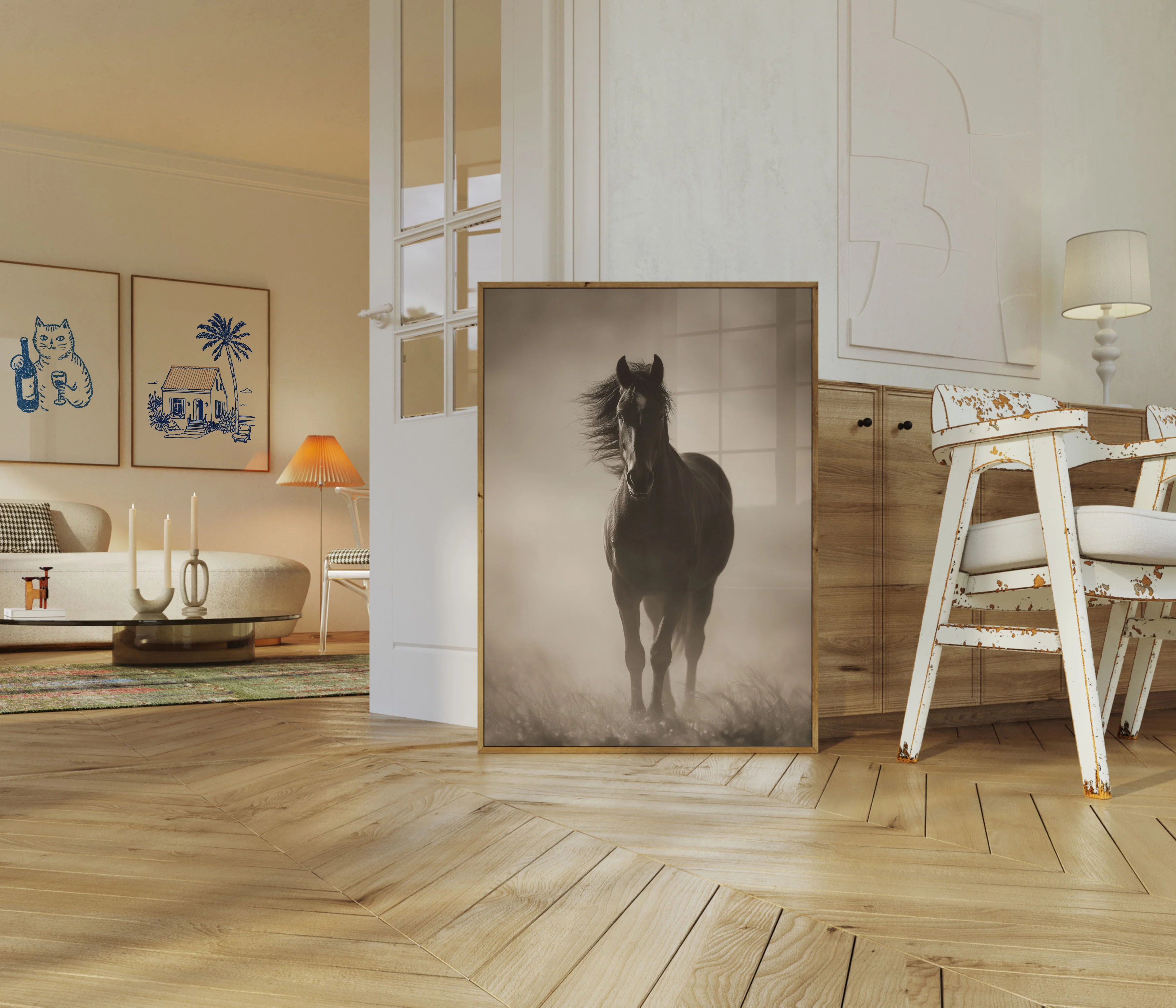 Majestic Horse in Dust Poster - Image 5