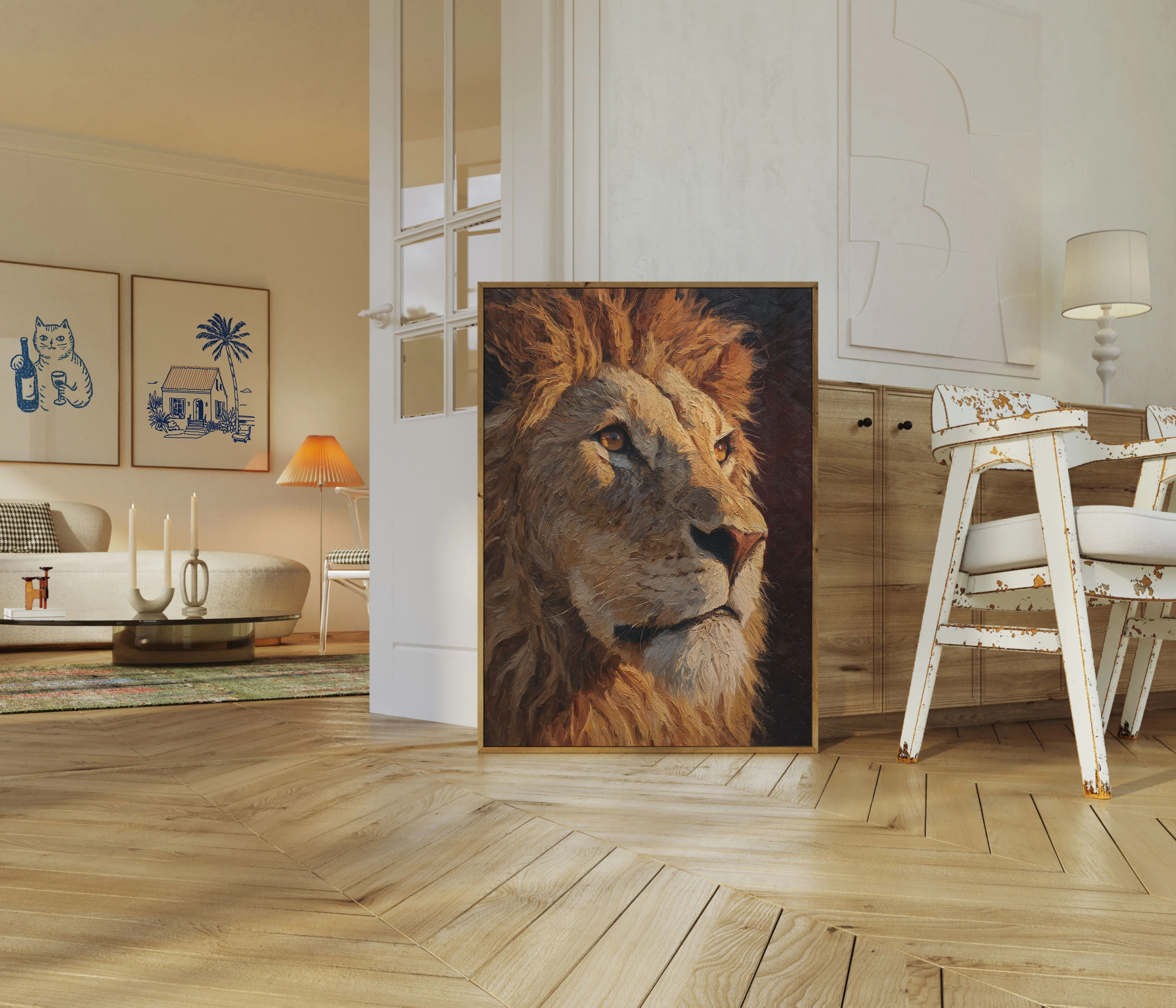 Majestic Lion Portrait Poster - Image 5
