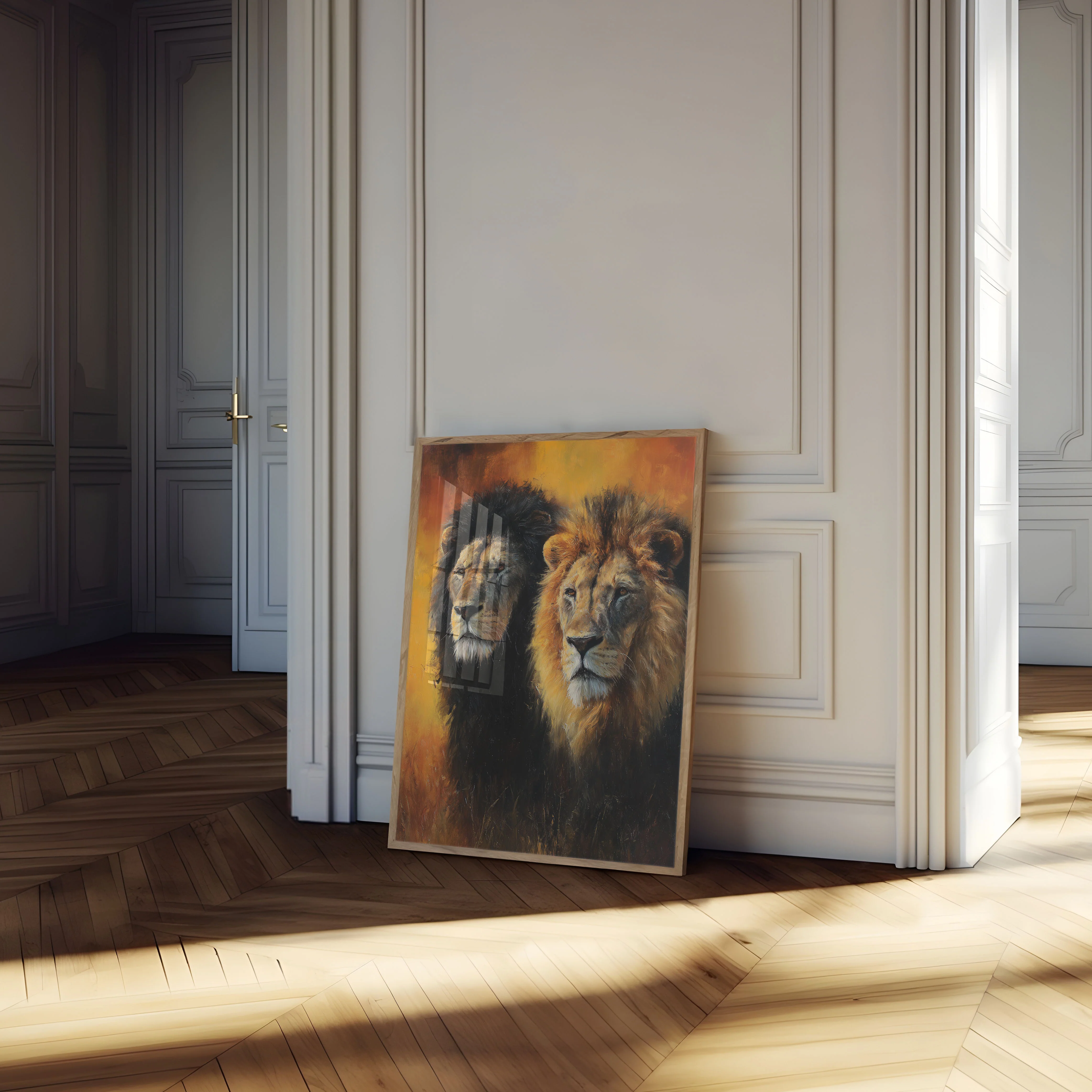 Majestic Lions Golden Hour Poster - Image 4