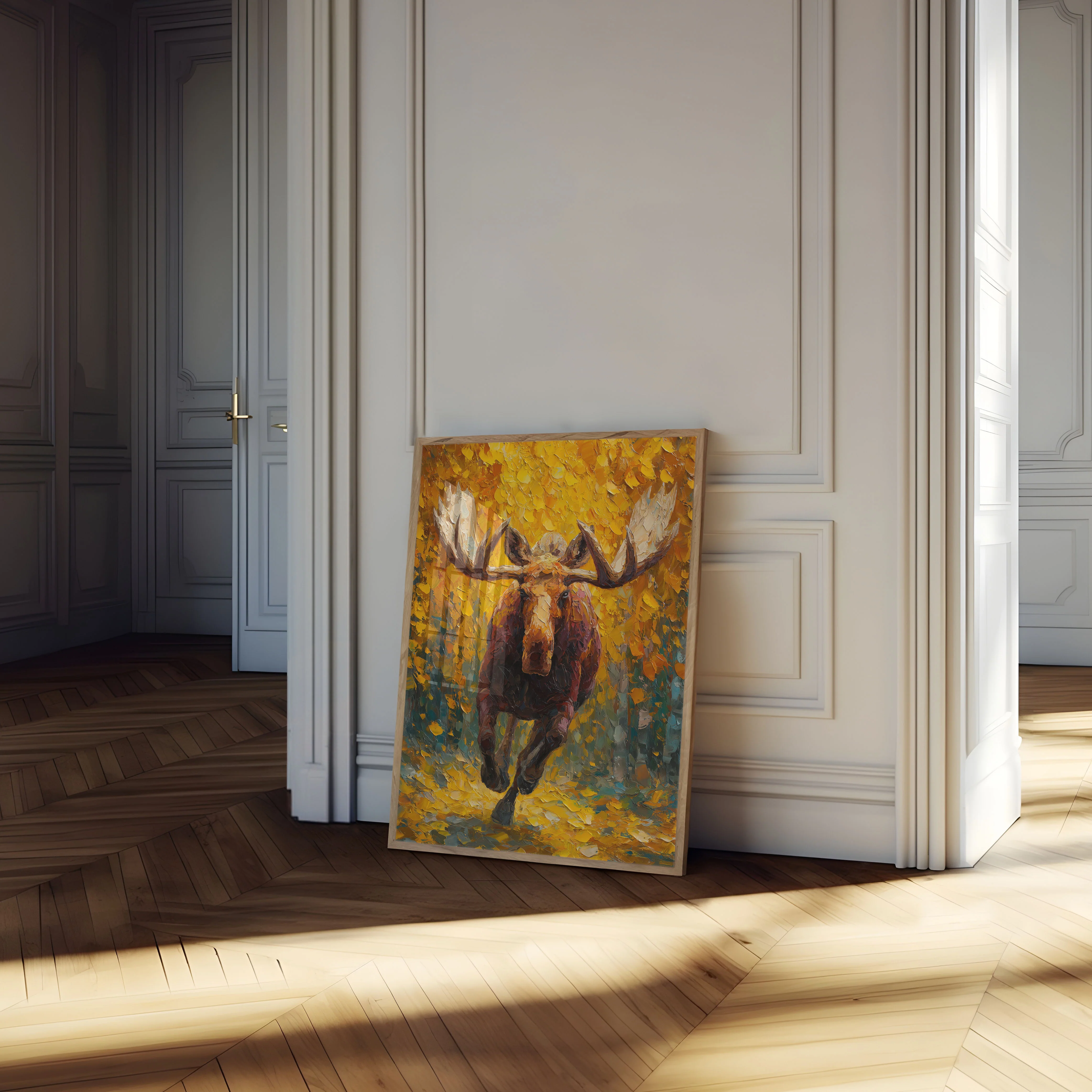 Majestic Moose in Golden Autumn Poster - Image 4