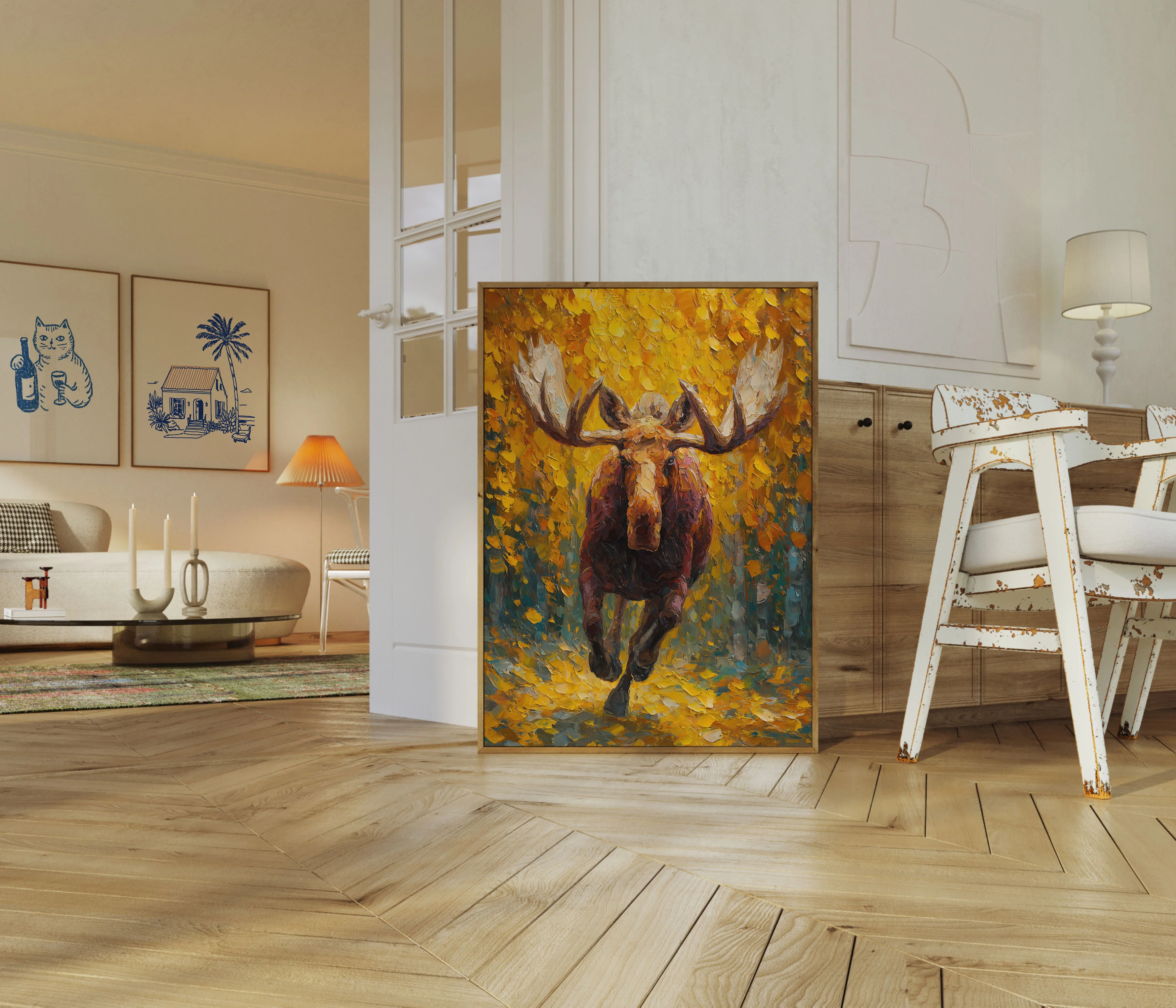 Majestic Moose in Golden Autumn Poster - Image 5