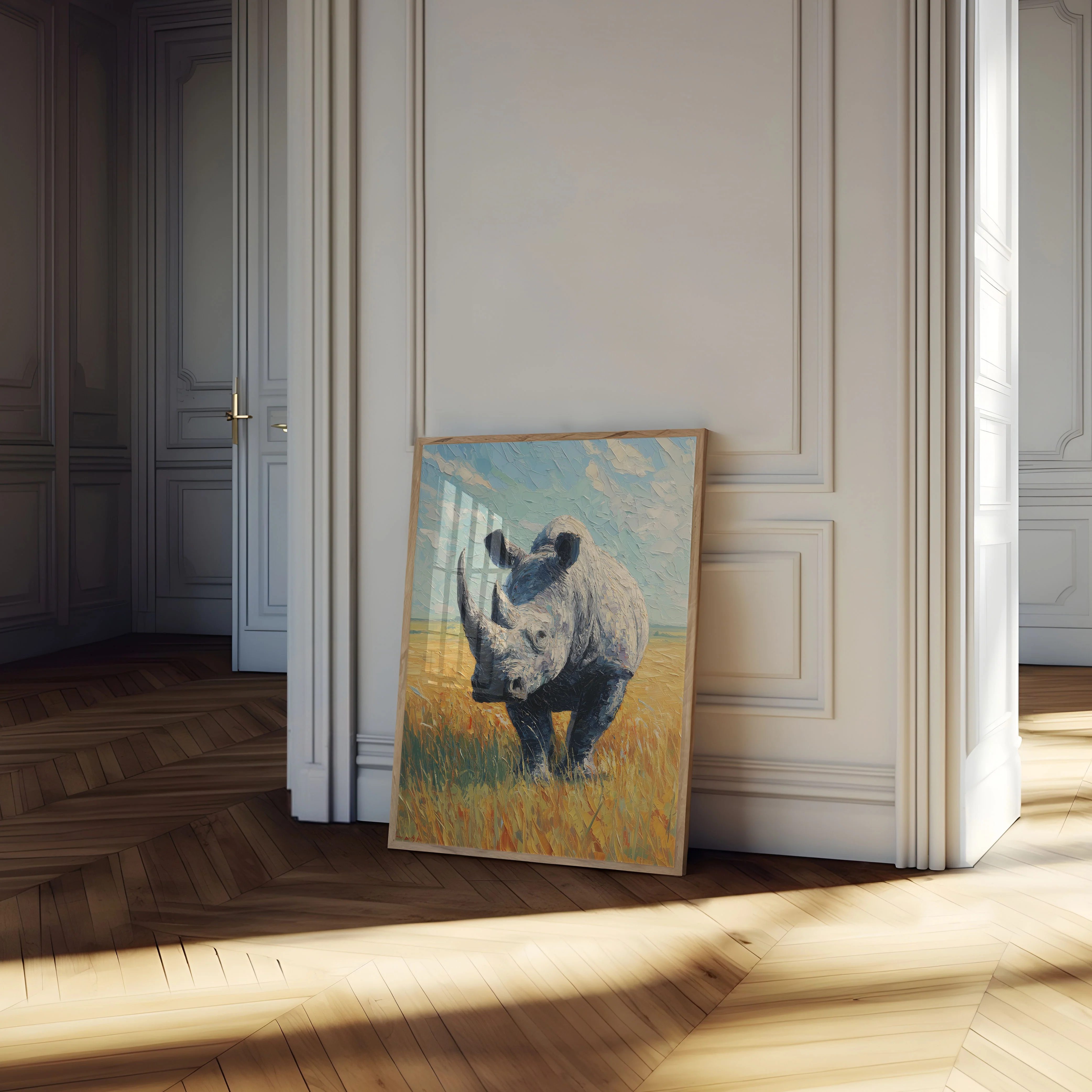 Majestic Rhino Wild Grasslands Poster - Image 4
