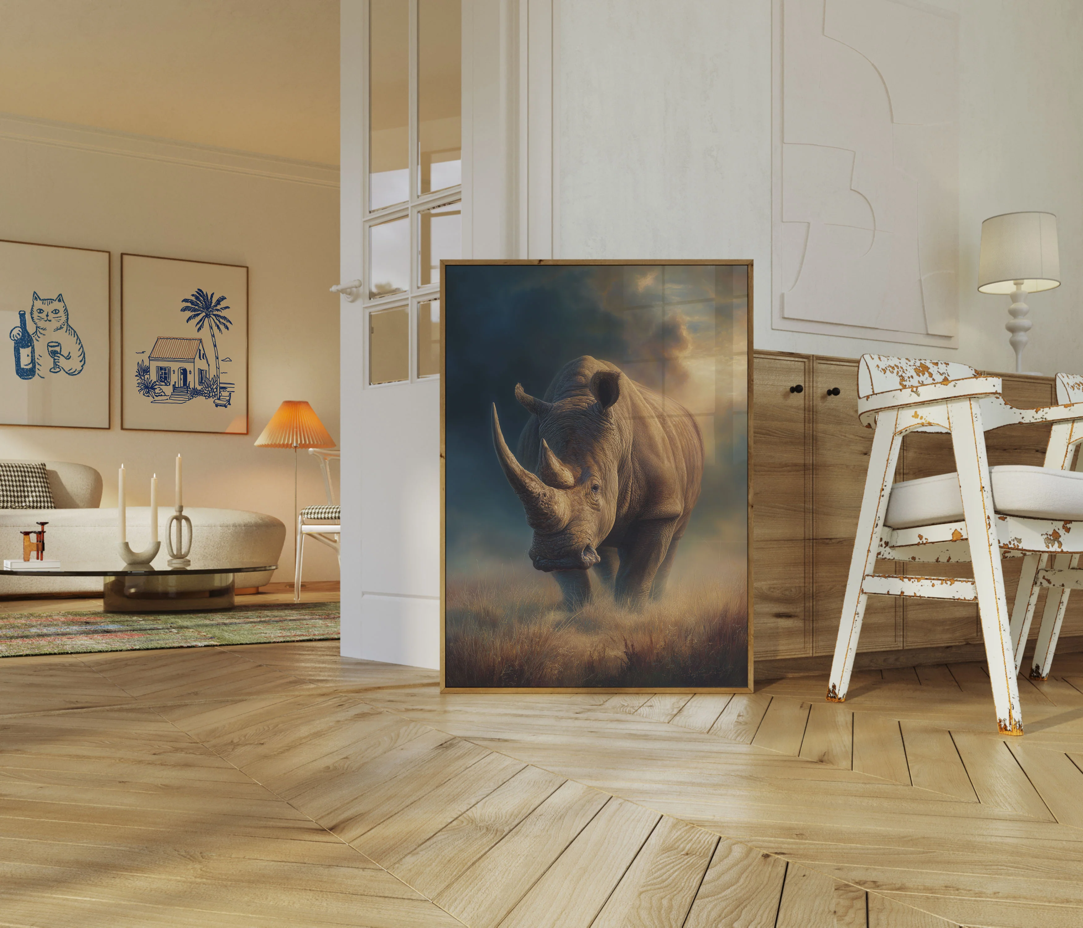 Majestic Rhino Wilderness Poster - Image 5