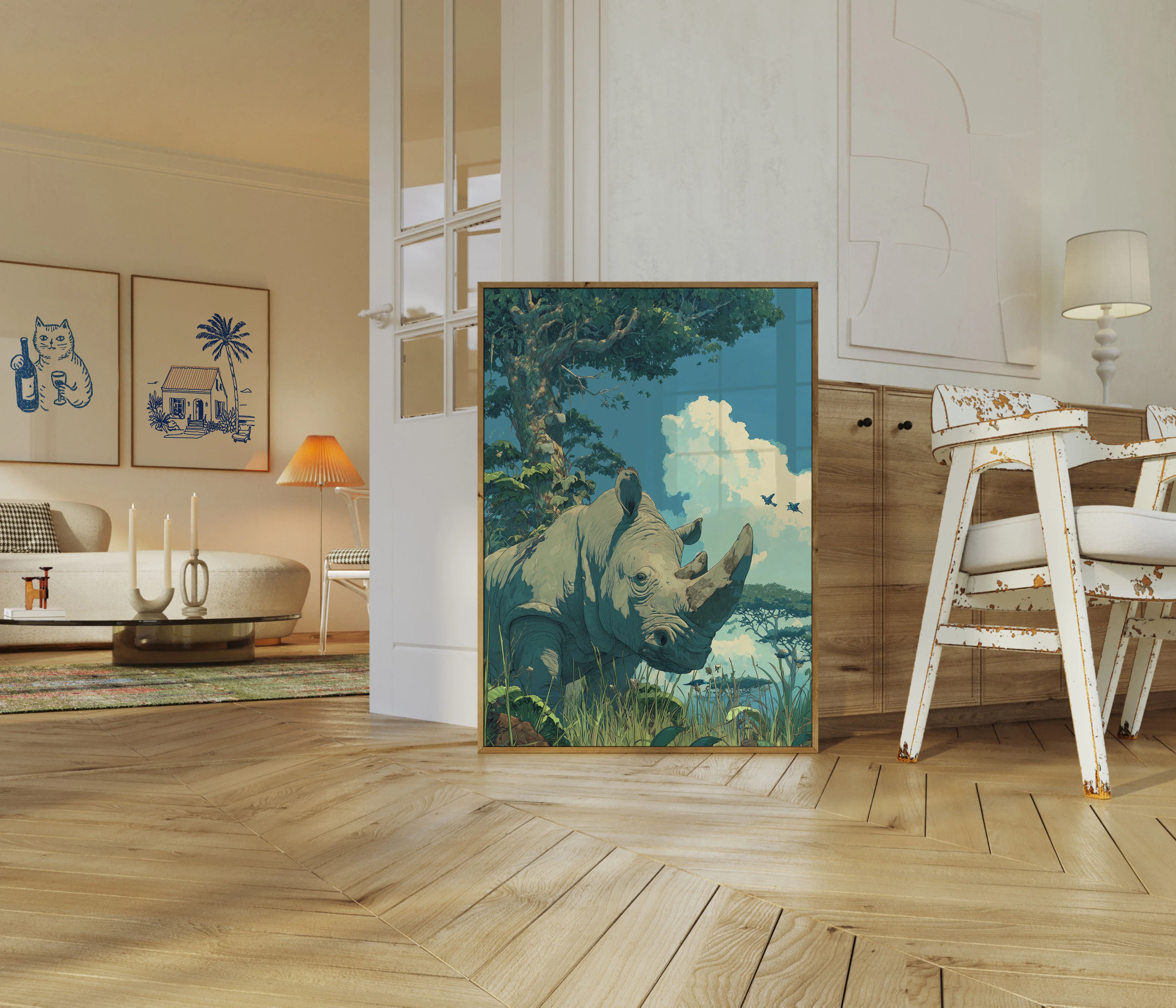Majestic Rhinoceros Wildlife Poster - Image 5