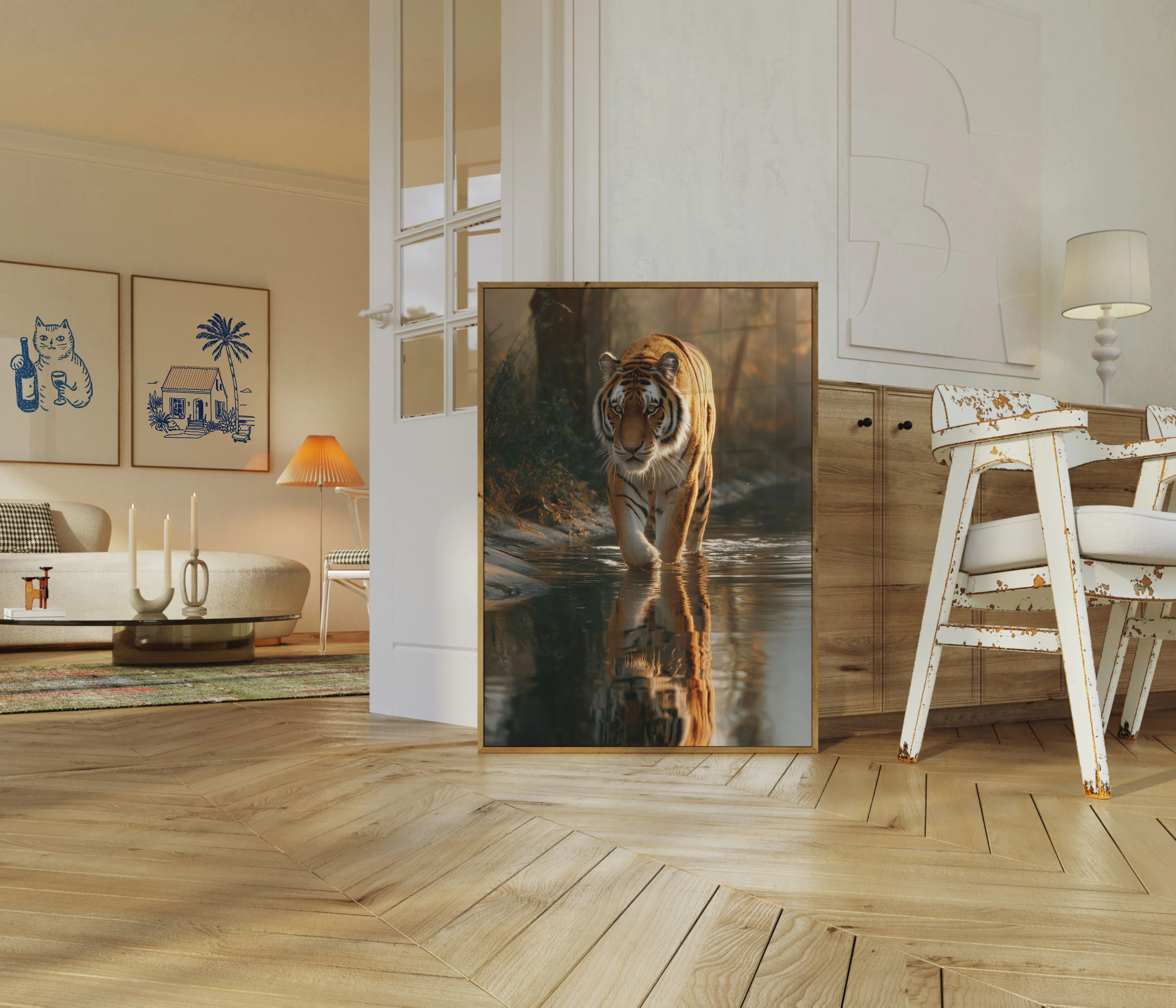 Majestic Tiger Reflection Poster - Image 5