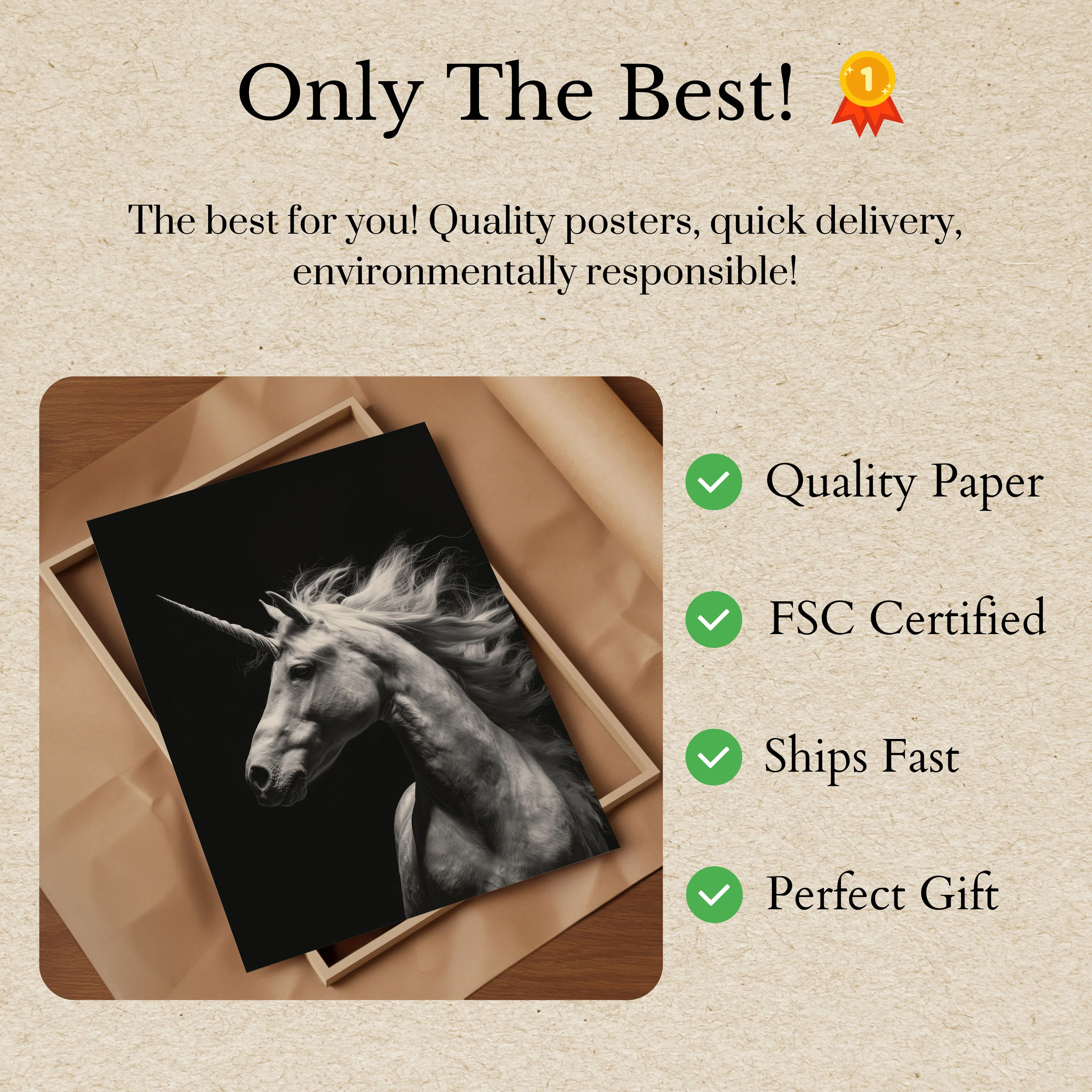 Majestic Unicorn Wind Poster - Image 3