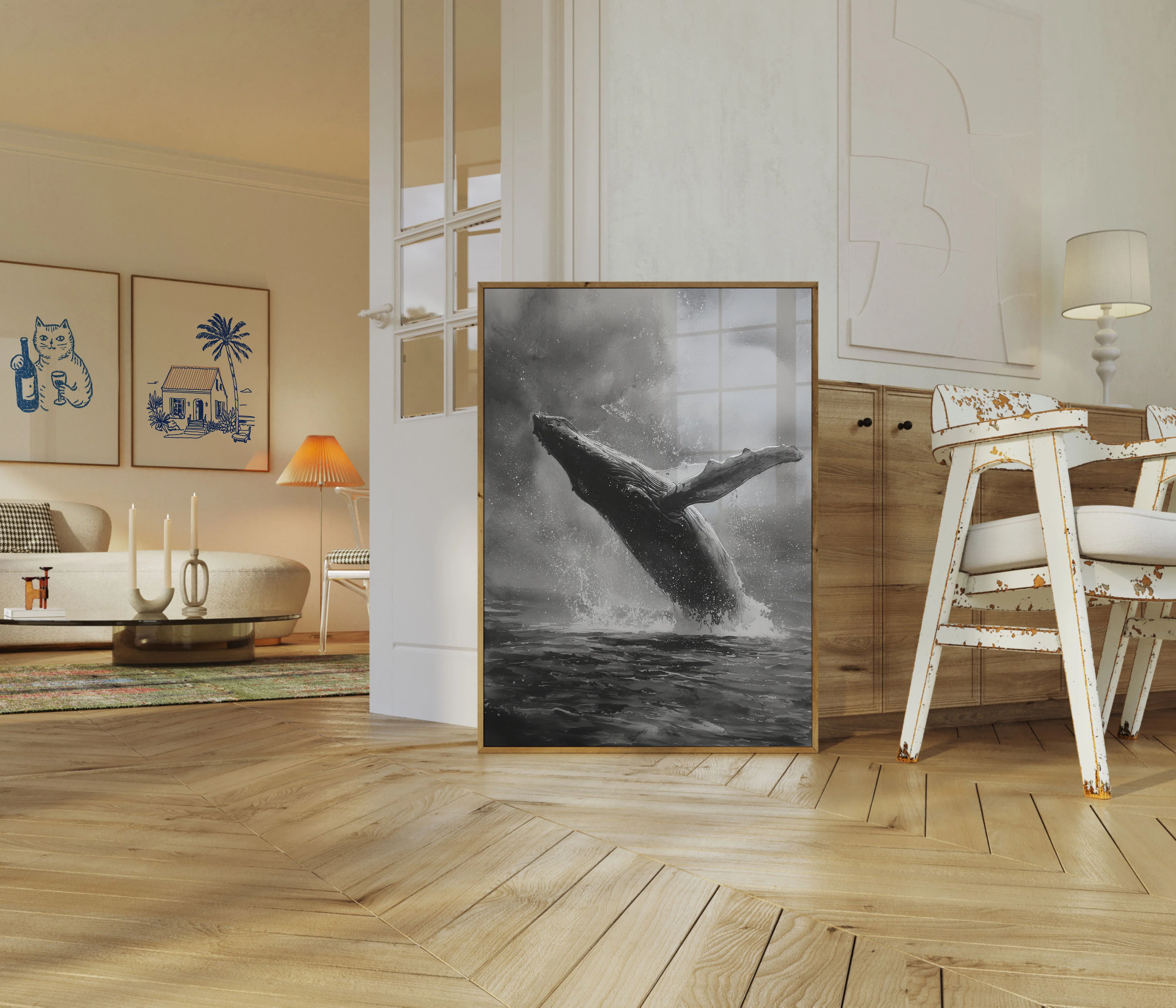 Majestic Whale Breaching Ocean Poster - Image 5