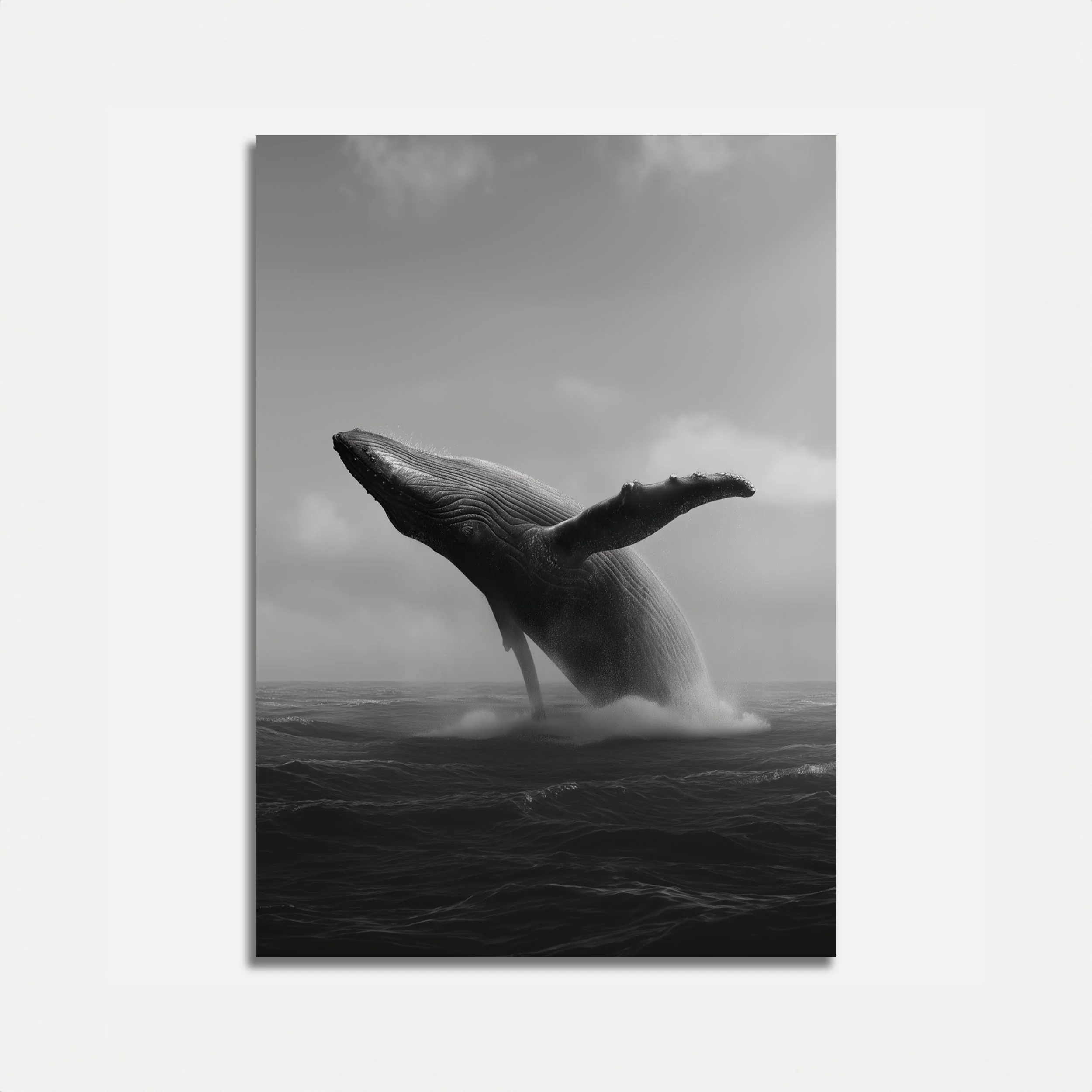 Majestic Whale Breaching Poster