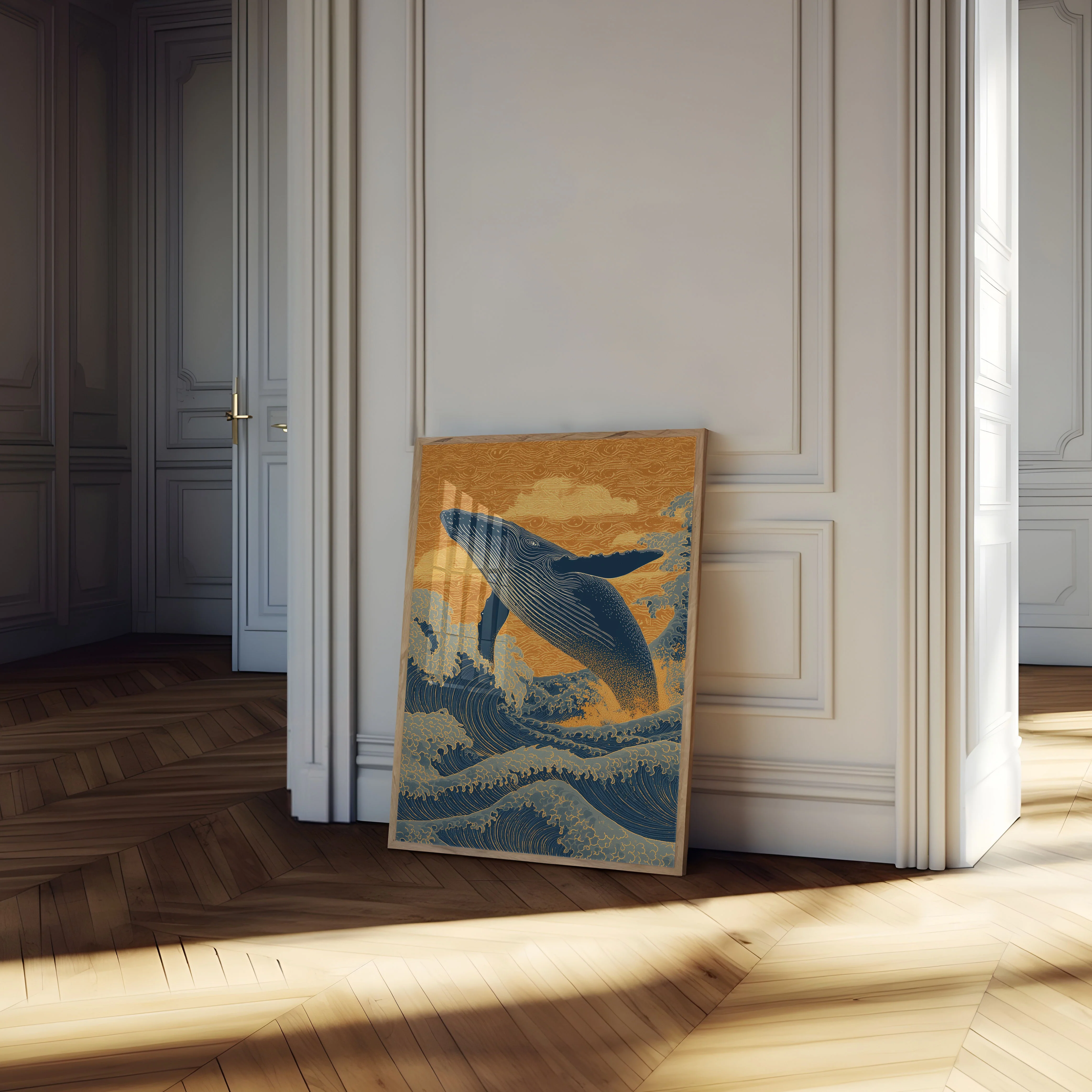 Majestic Whale Breaching Waves Poster - Image 4