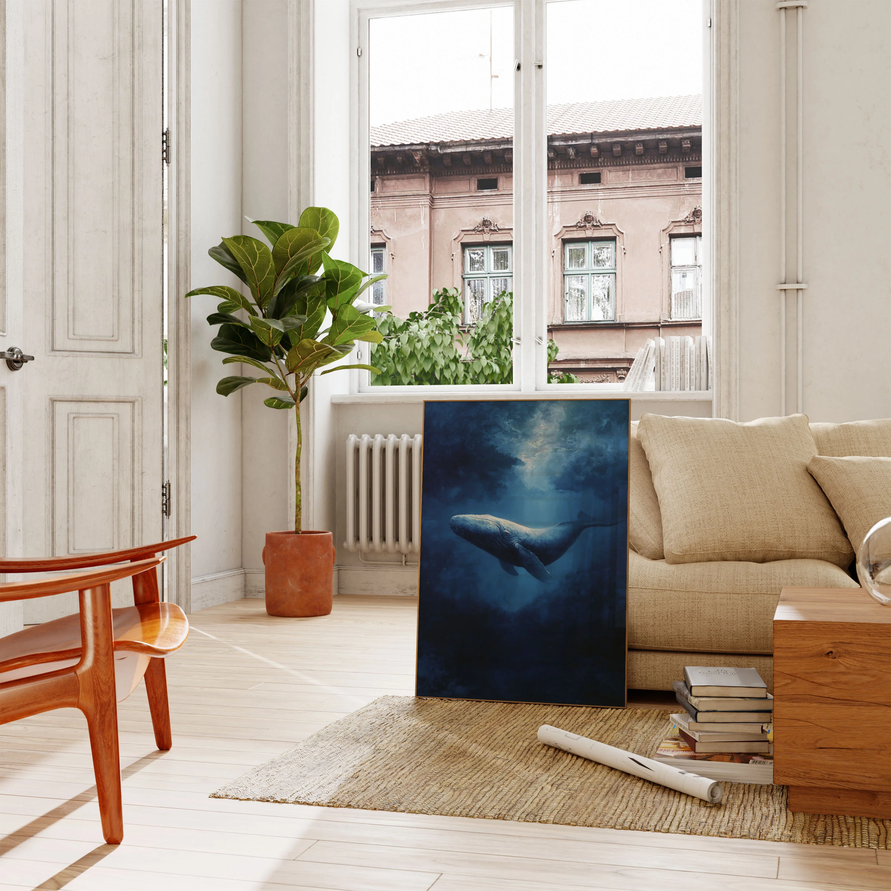 Majestic Whale in Ocean Depths Poster - Image 2
