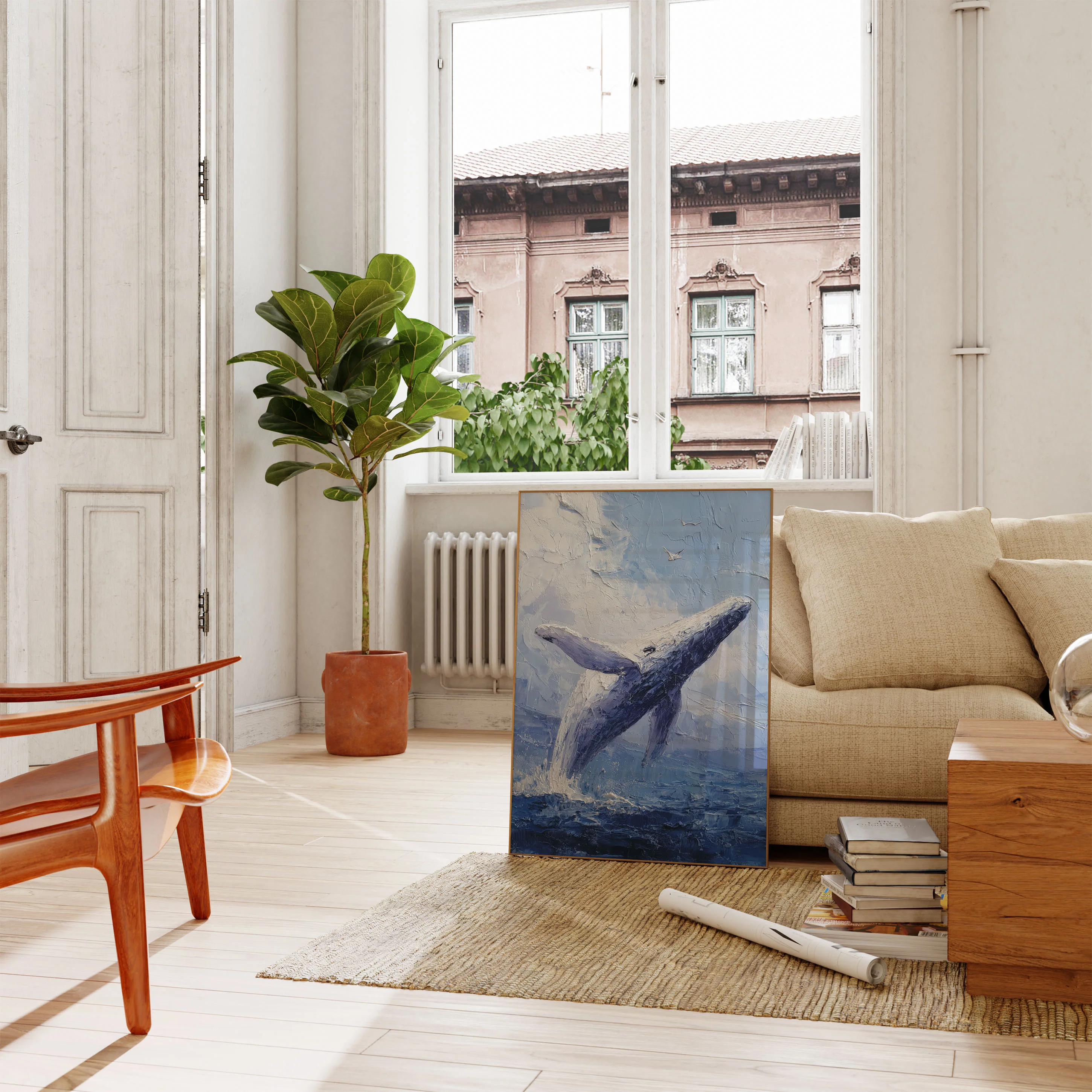 Majestic Whale Leap Poster - Image 2
