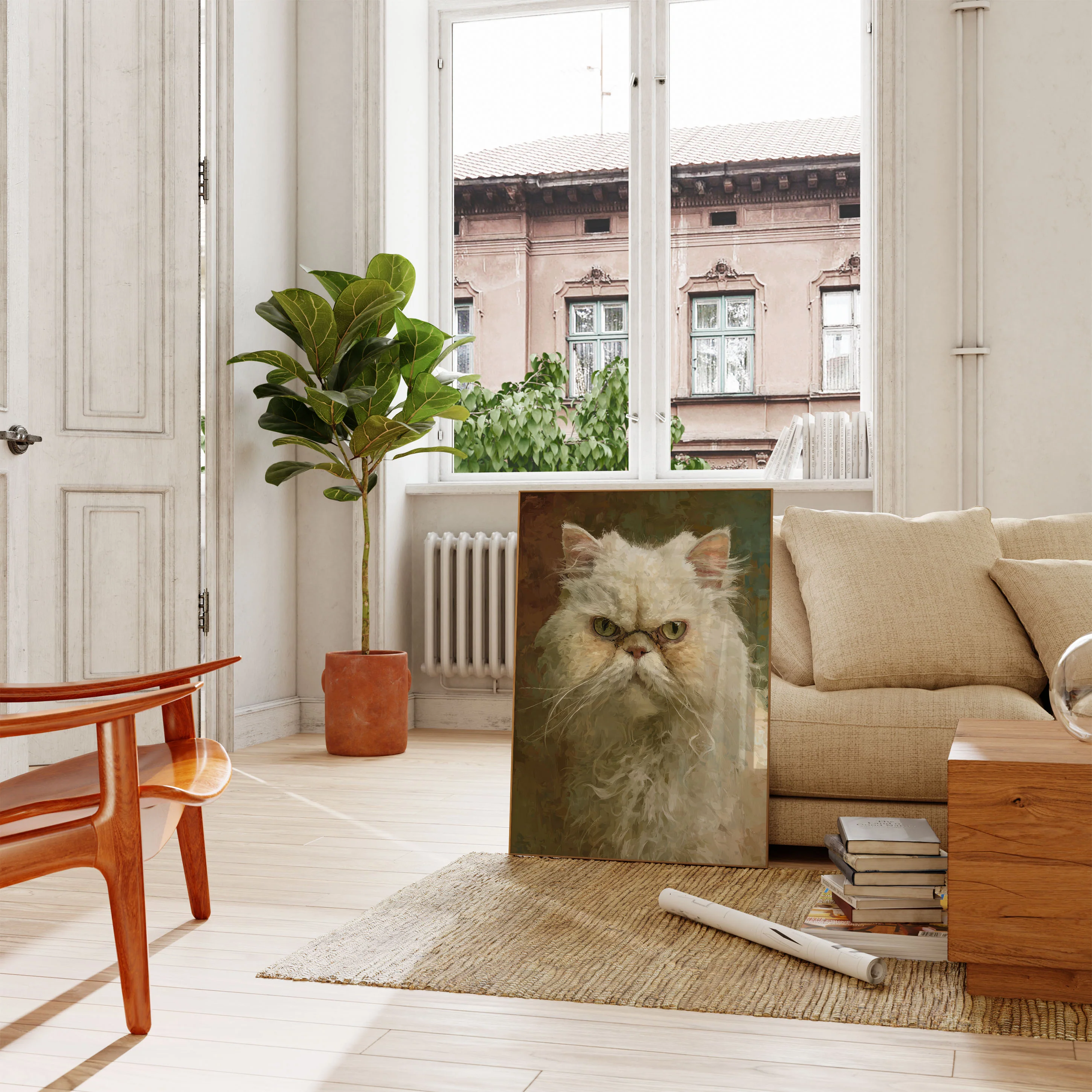 Majestic White Persian Cat Poster - Image 2