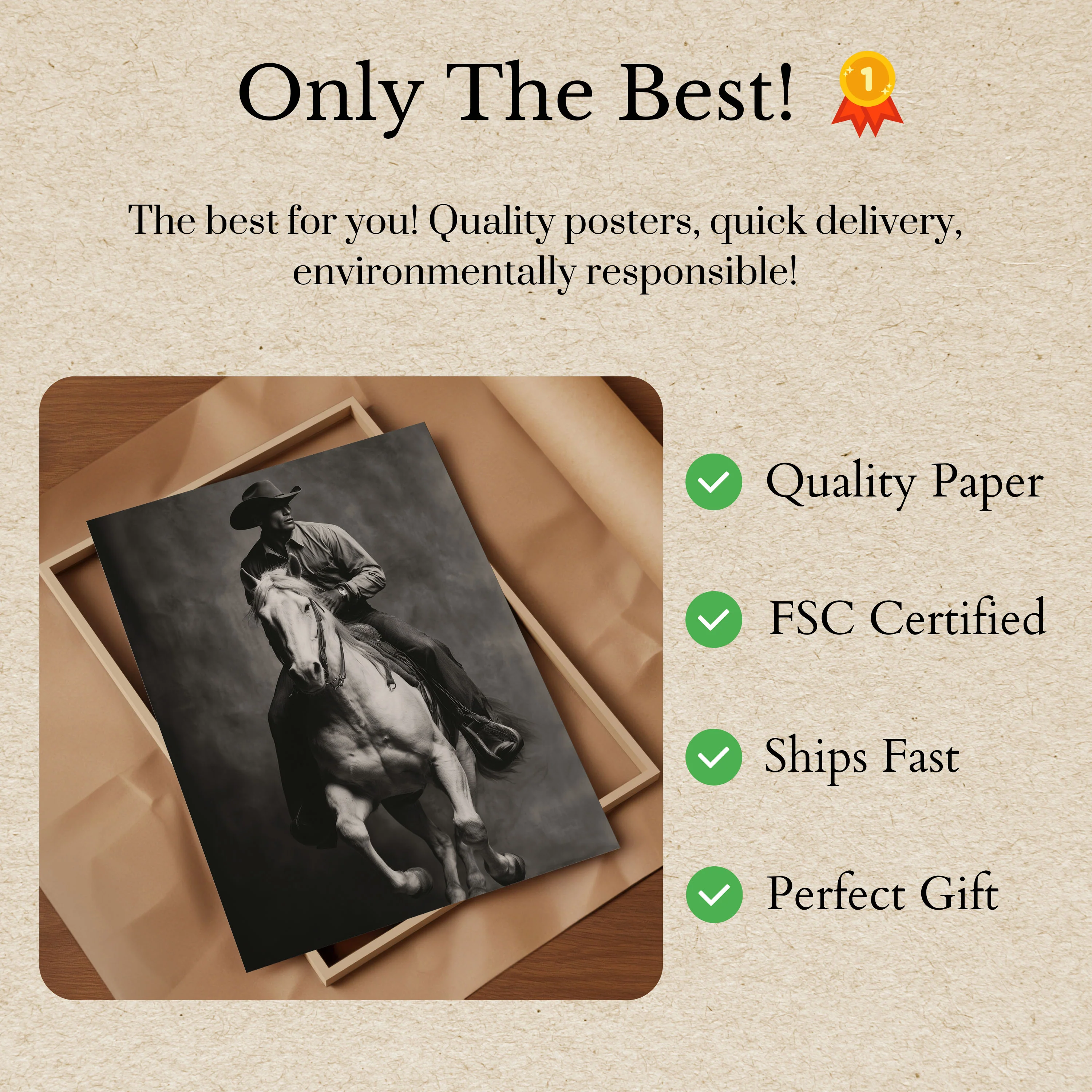 Majestic White Stallion Poster - Image 3