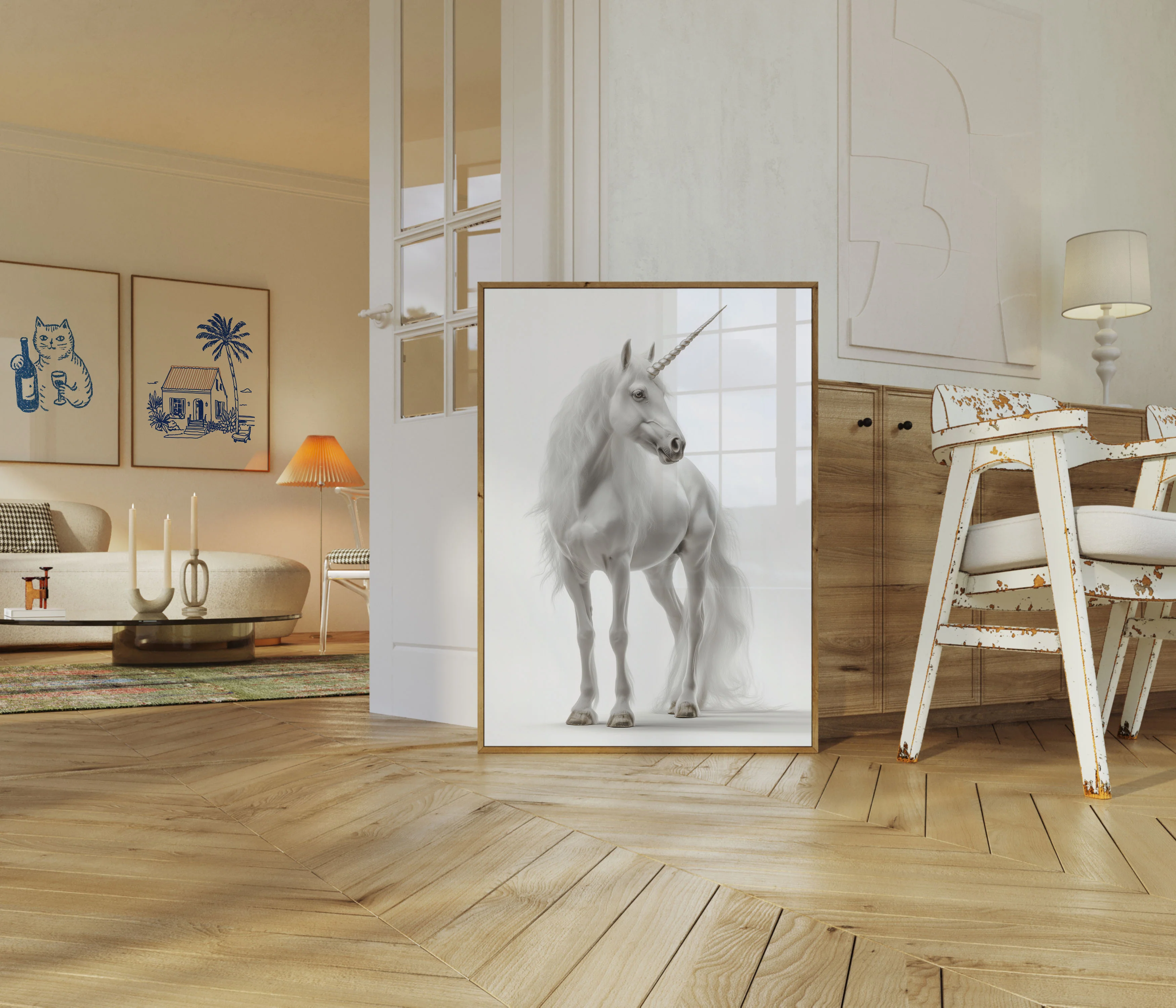 Majestic White Unicorn Poster - Image 5