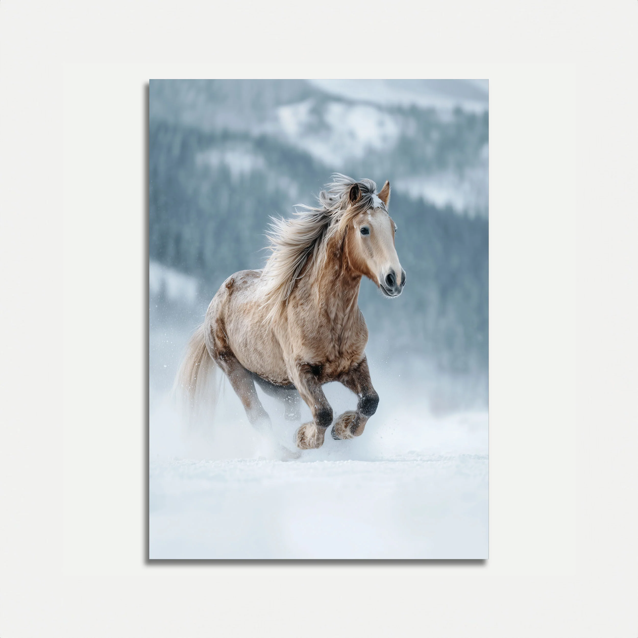 Majestic Winter Horse Poster