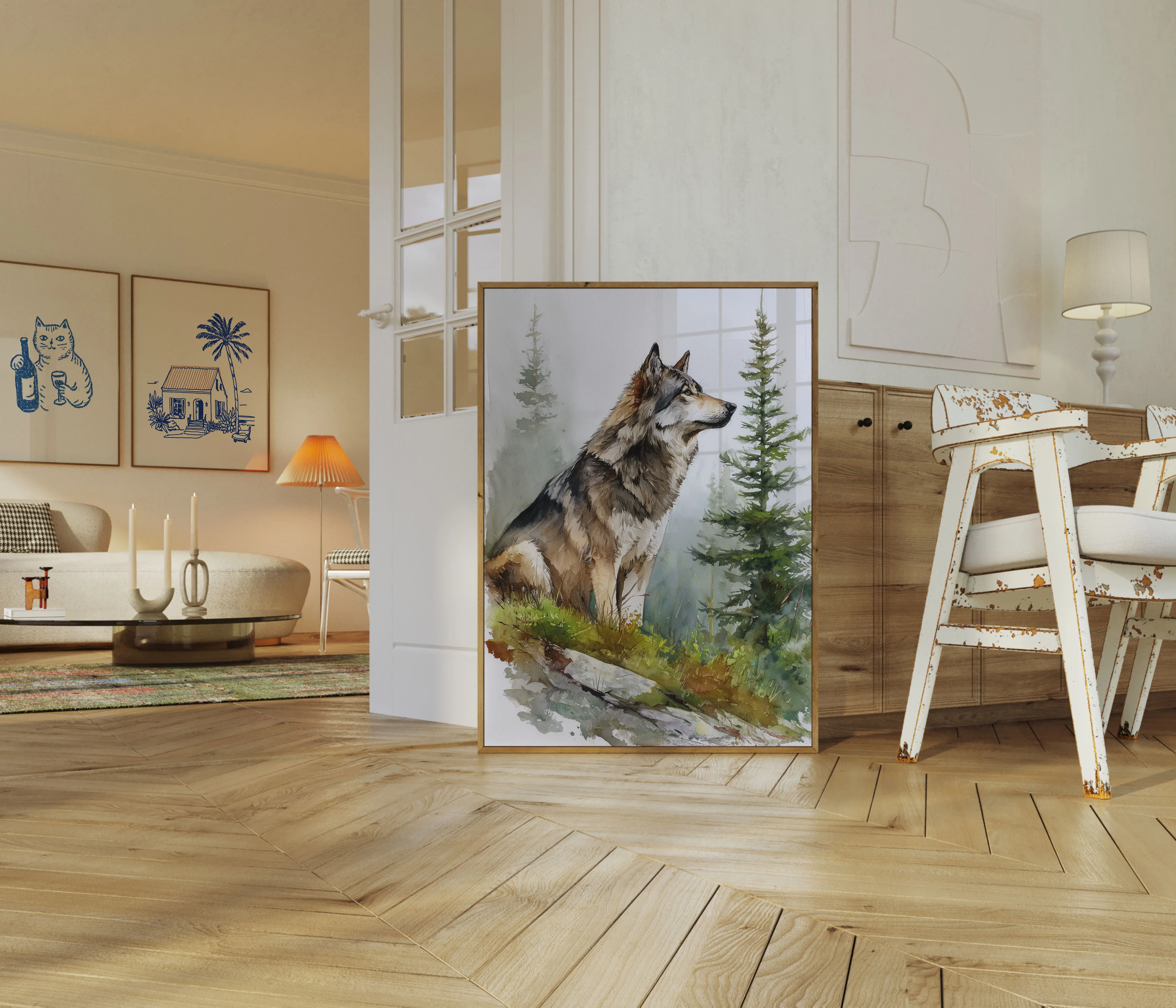 Majestic Wolf Forest Guardian Poster - Image 5