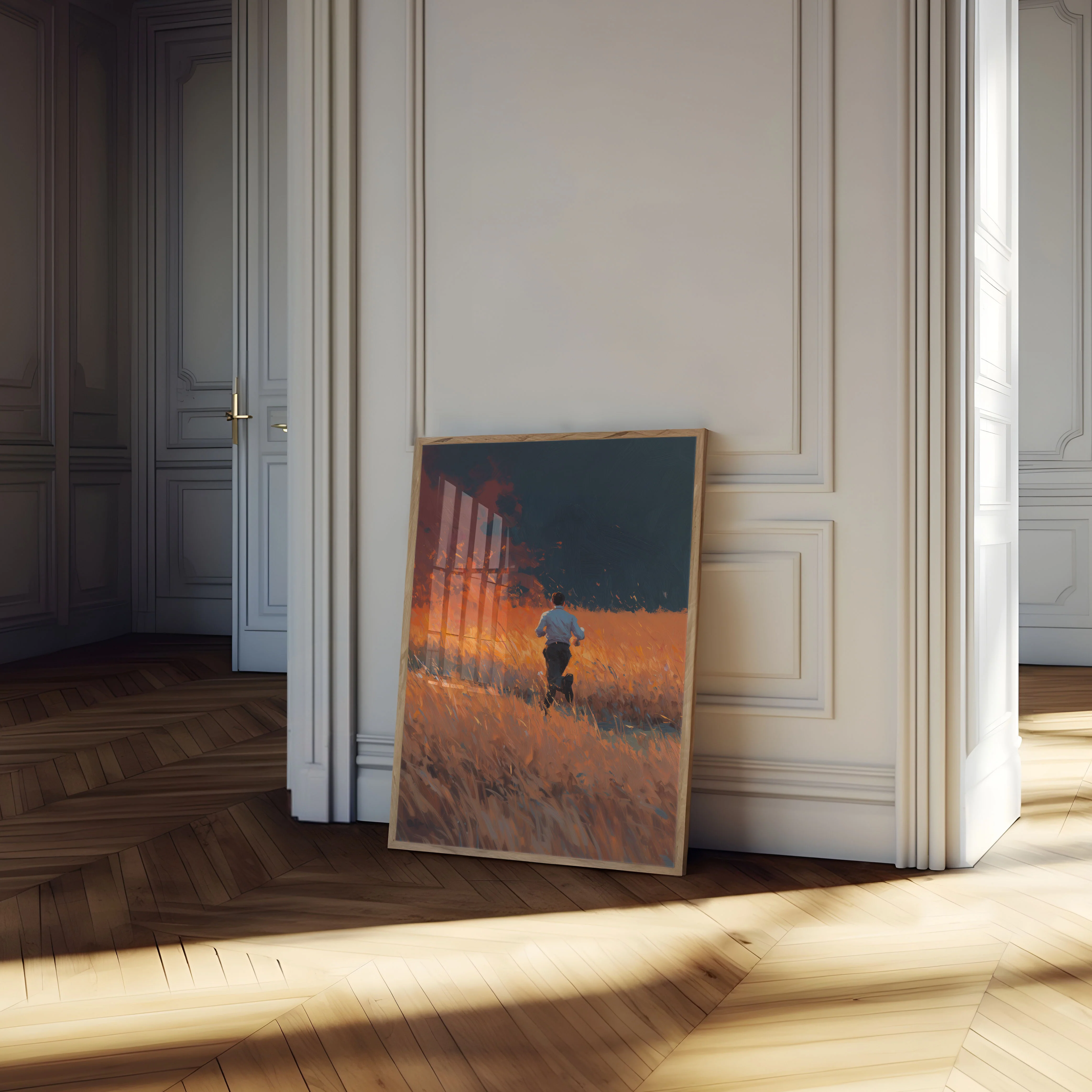 Man Running Through Fire Poster - Image 4