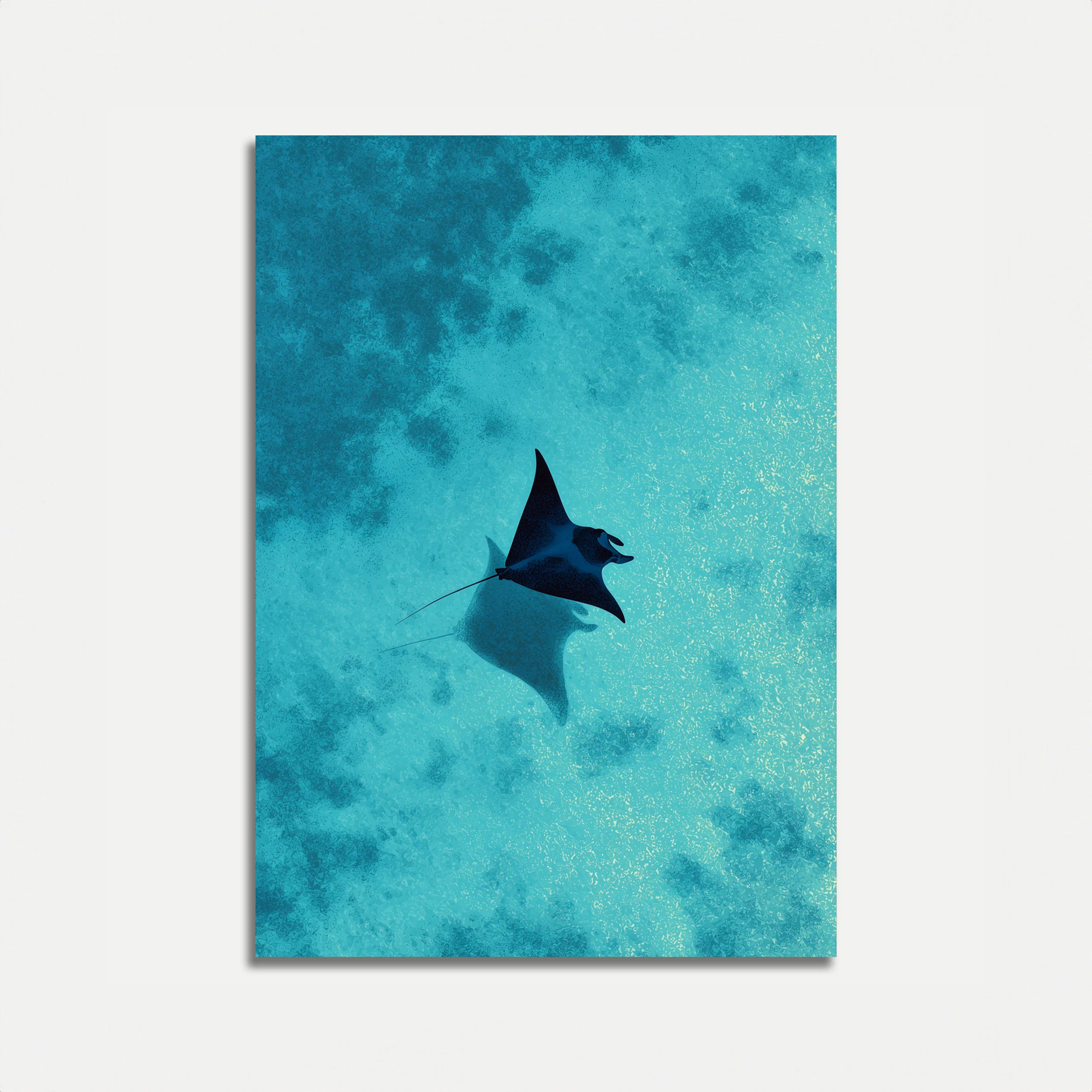 Manta Ray Ocean Glide Poster