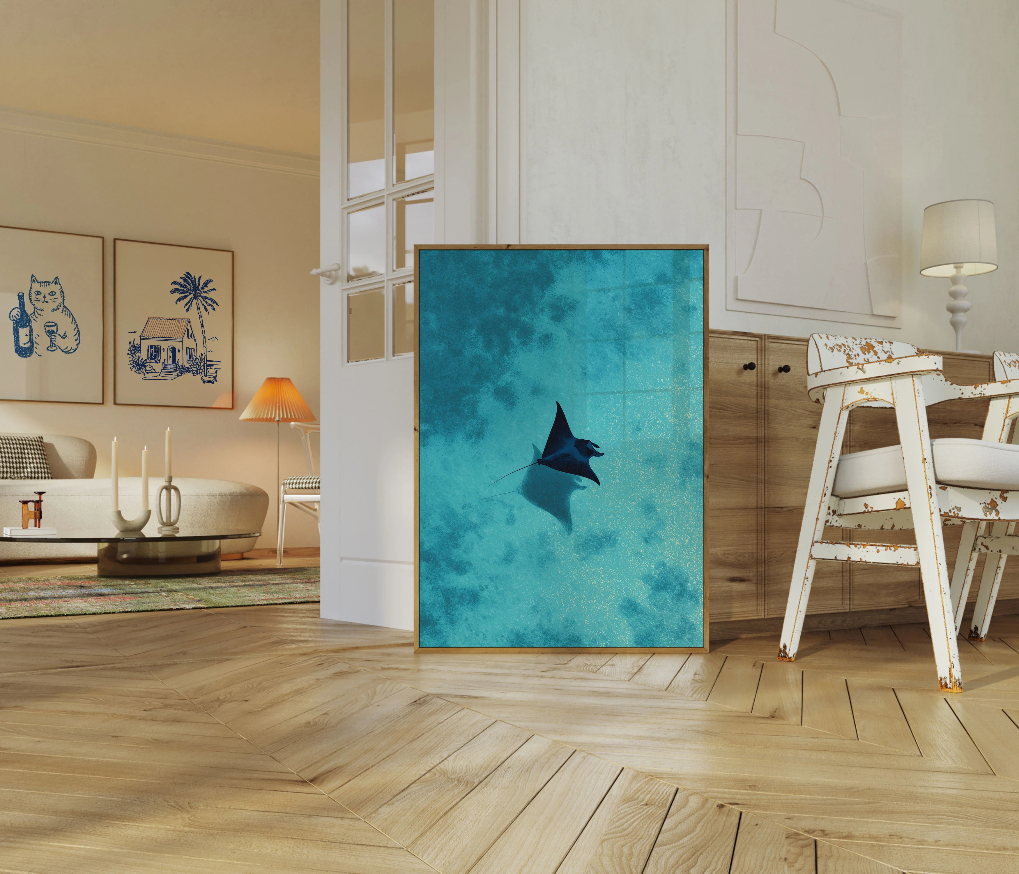 Manta Ray Ocean Glide Poster - Image 5