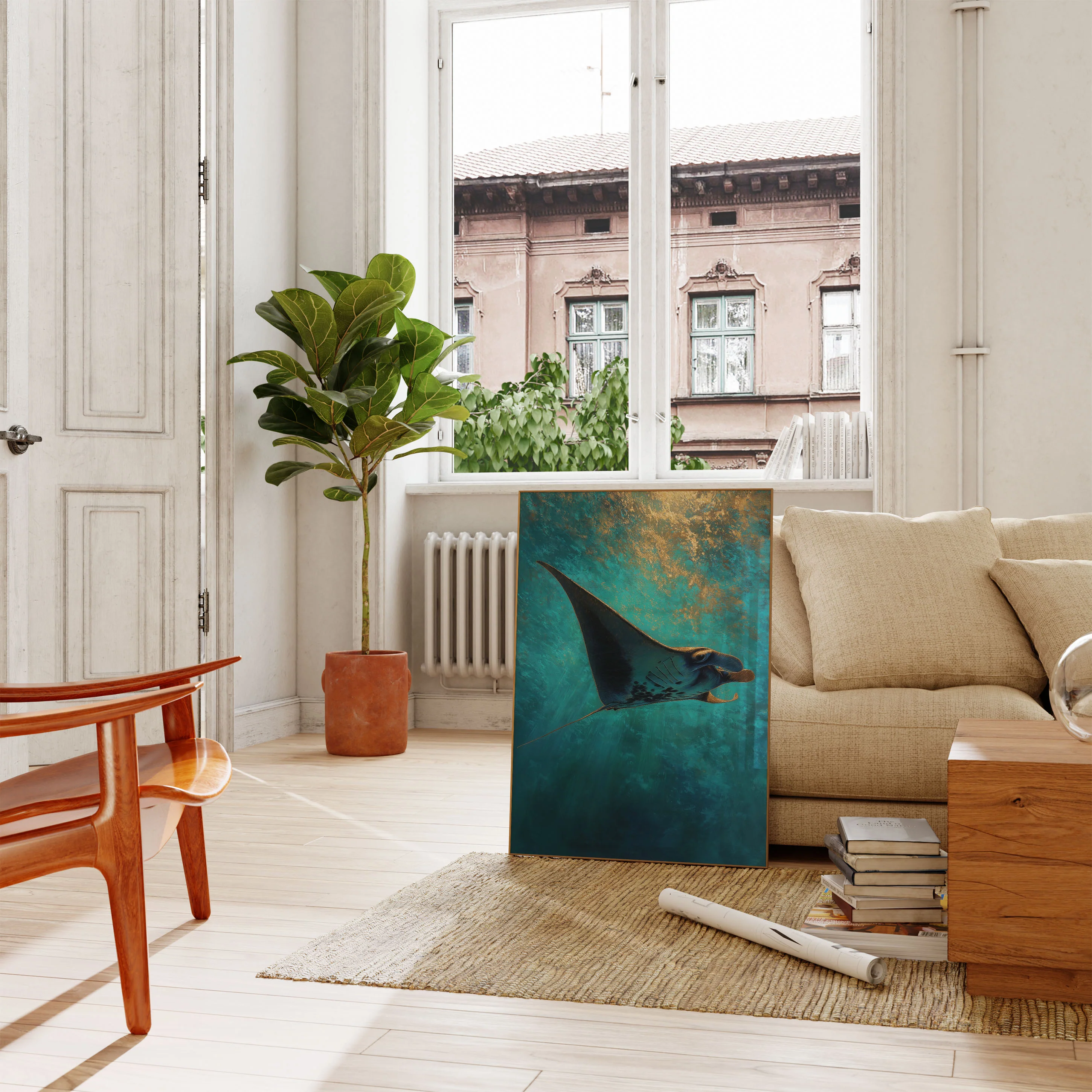 Manta Ray Ocean Wonder Poster - Image 2