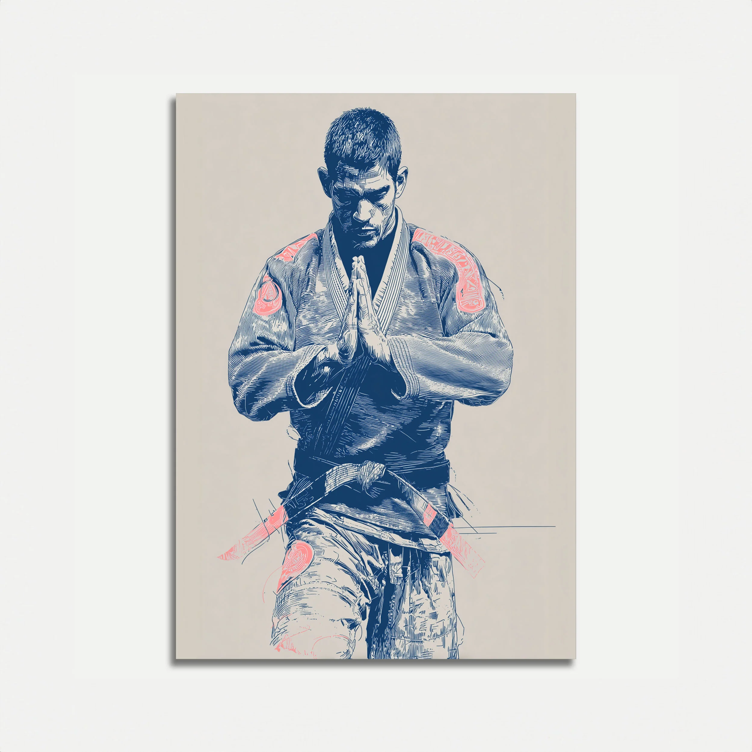 Martial Arts Meditation Warrior Poster