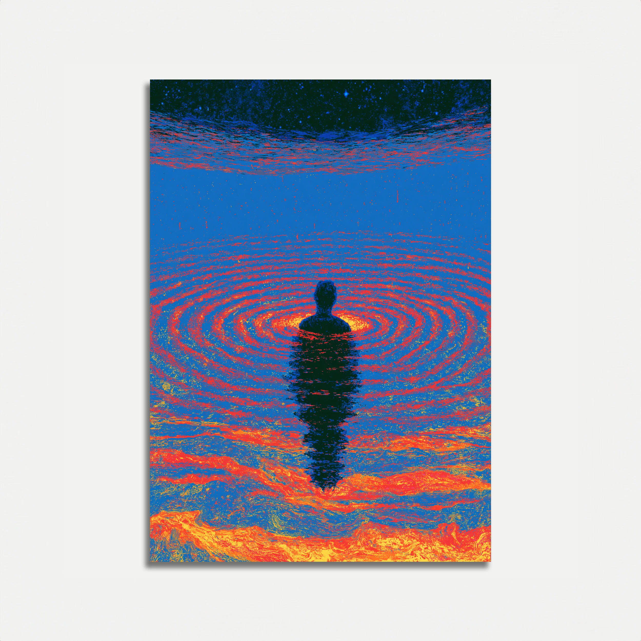 Meditation in Cosmic Waves Poster