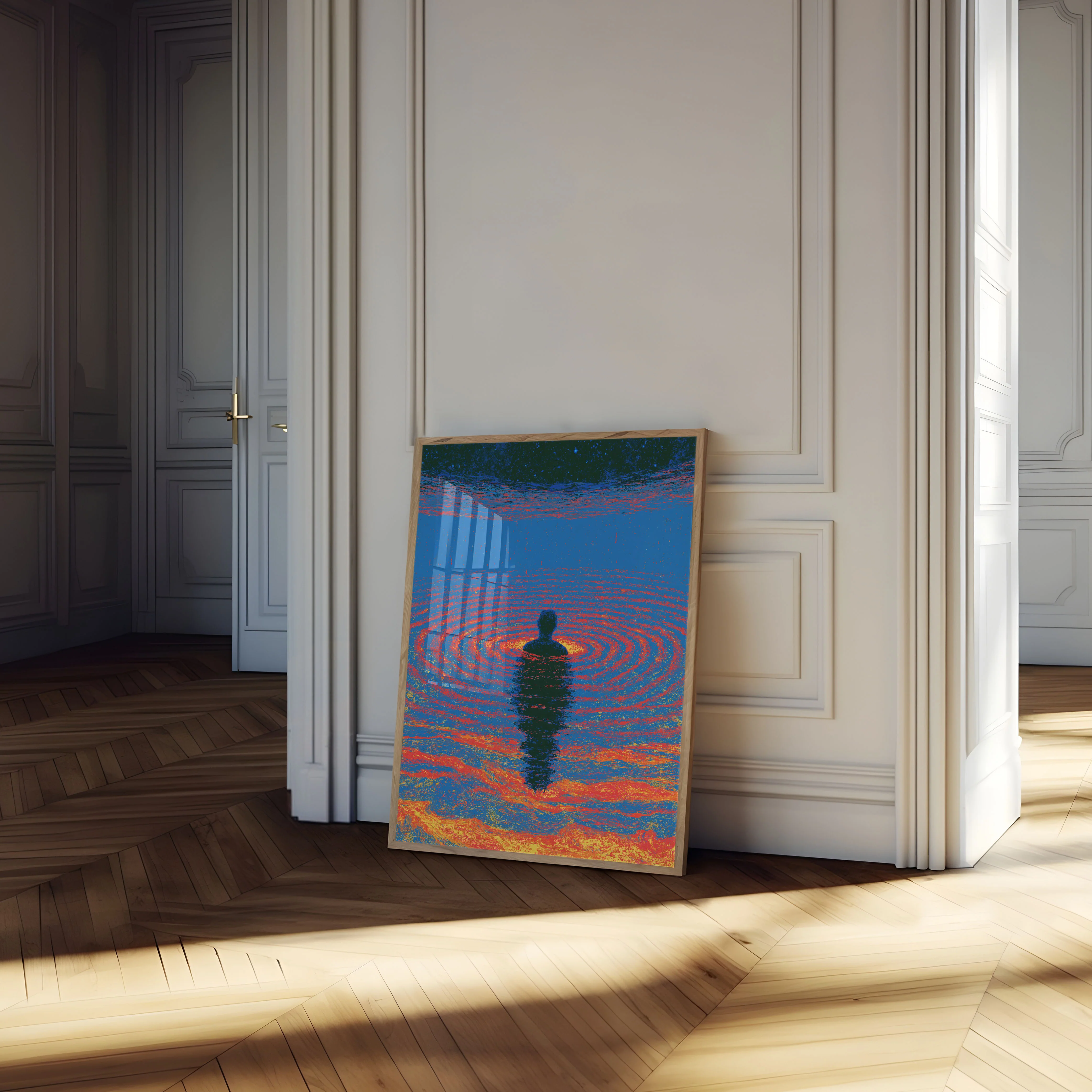 Meditation in Cosmic Waves Poster - Image 4