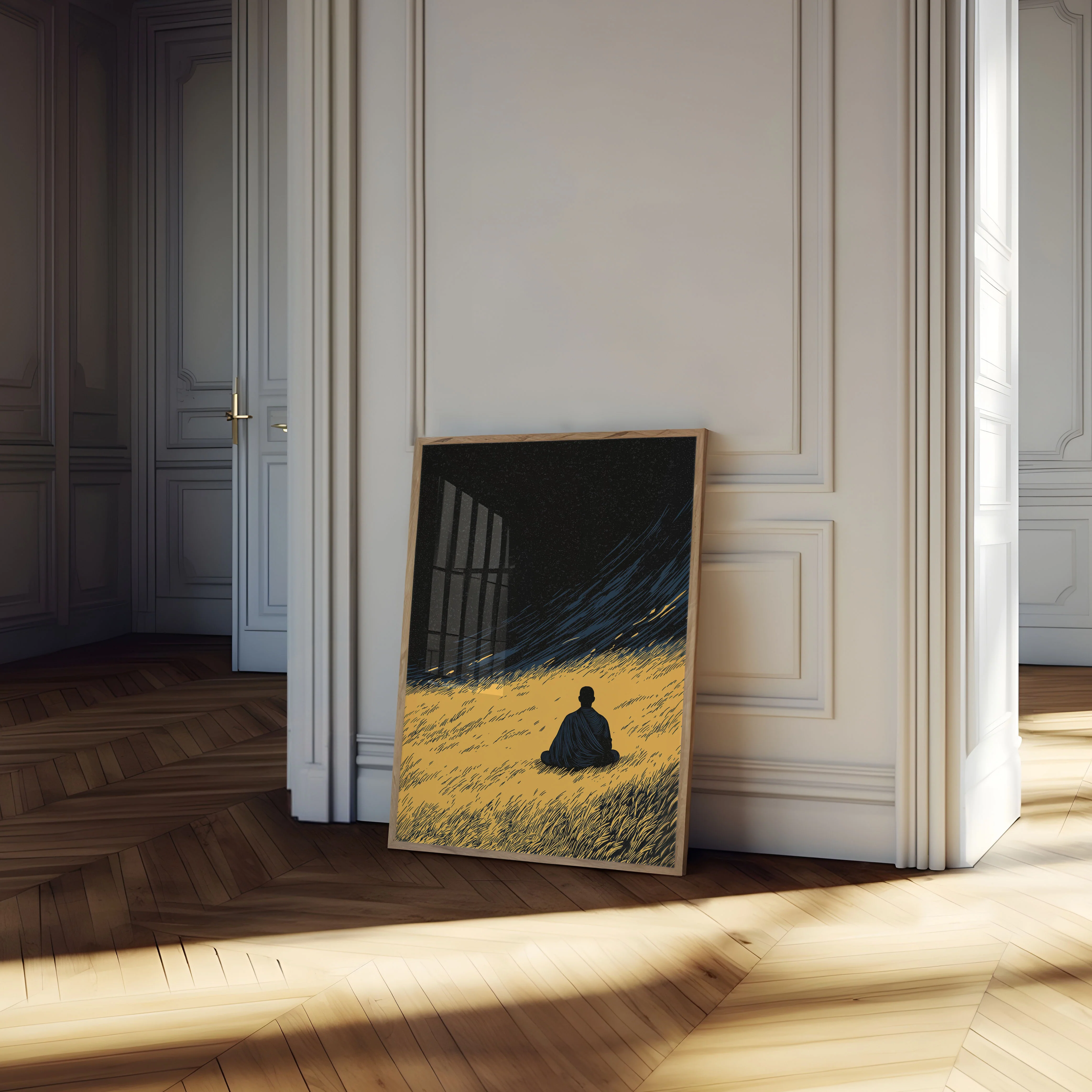 Meditation Under Starlit Sky Poster - Image 4