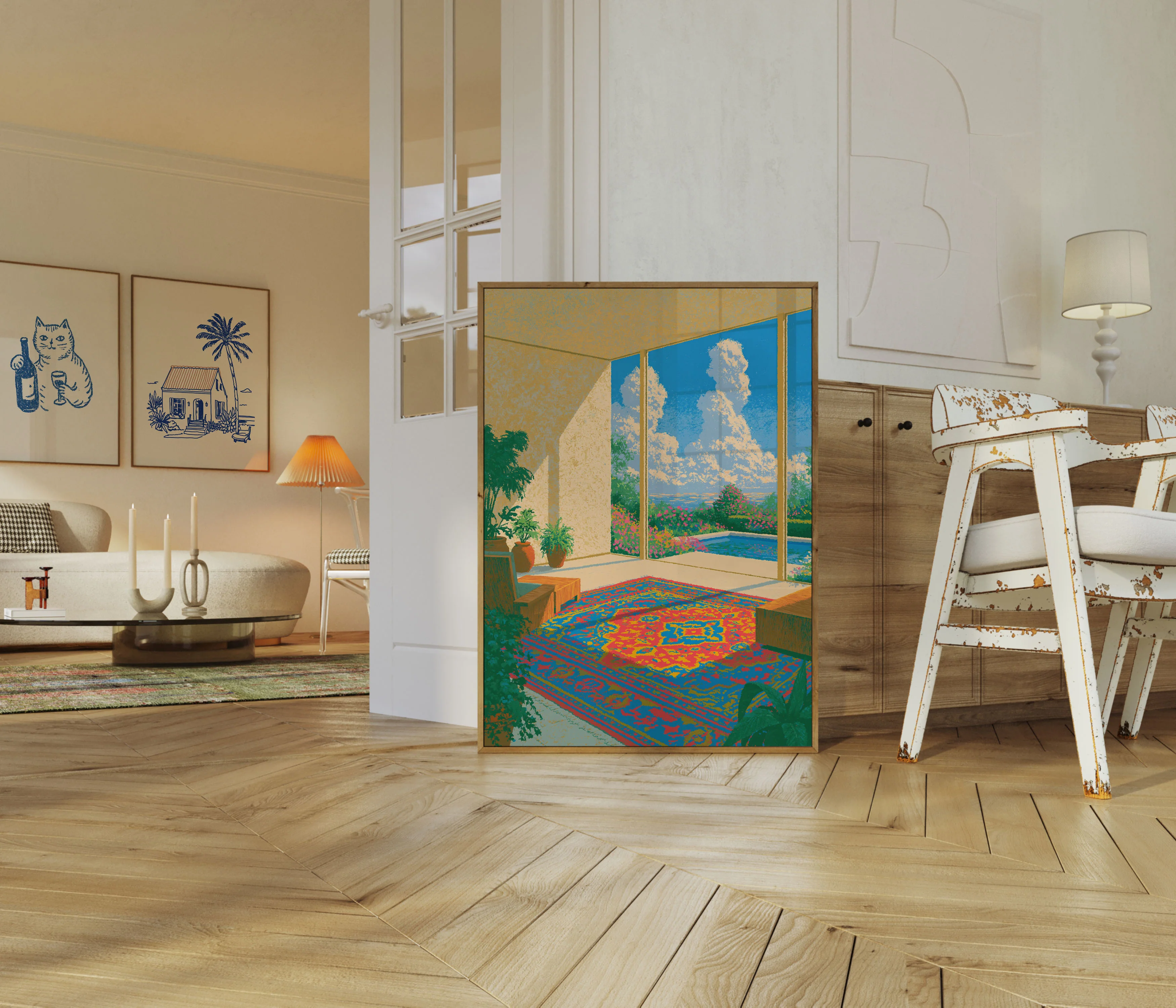 Mediterranean Terrace Garden Poster - Image 5