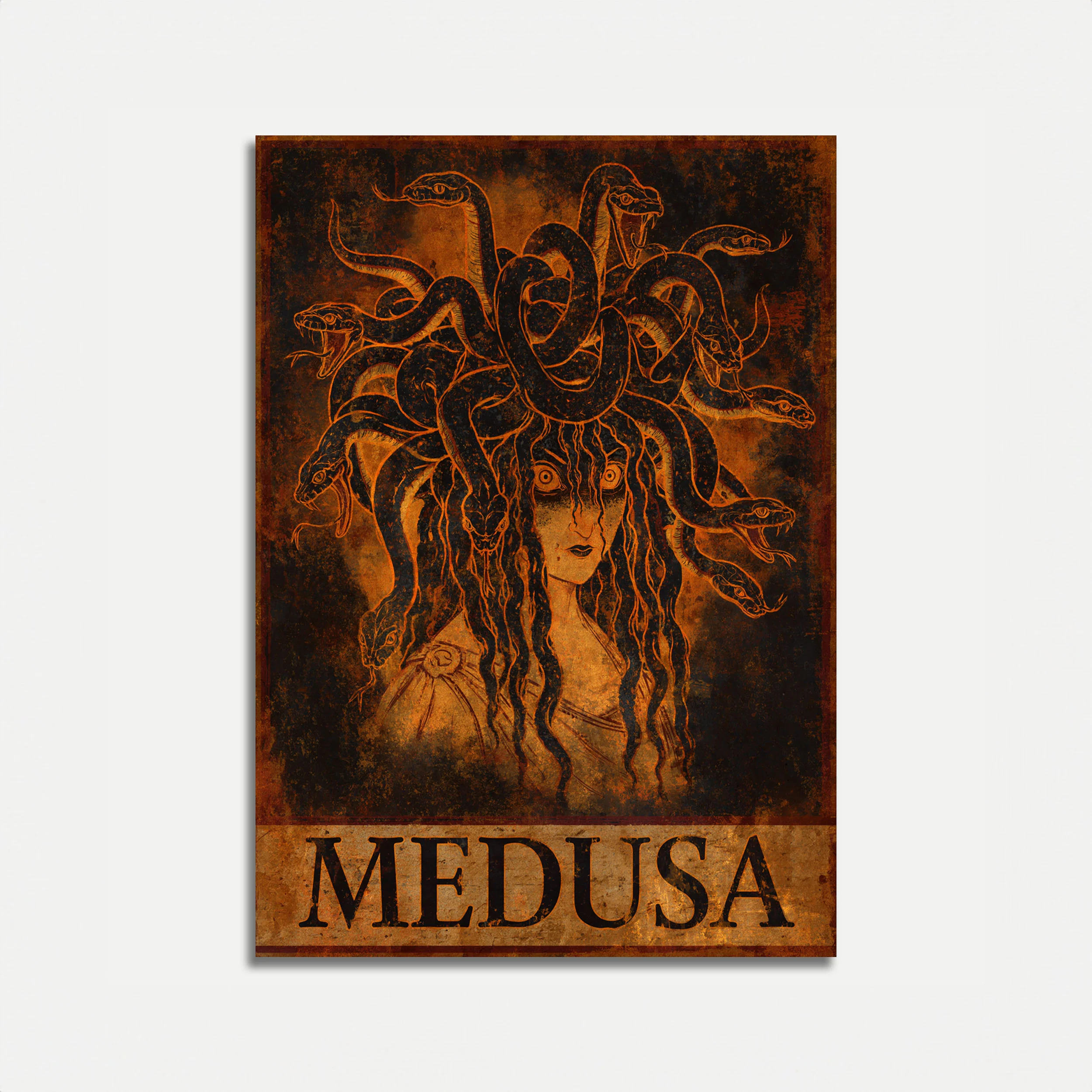 Medusa Mythological Portrait Poster