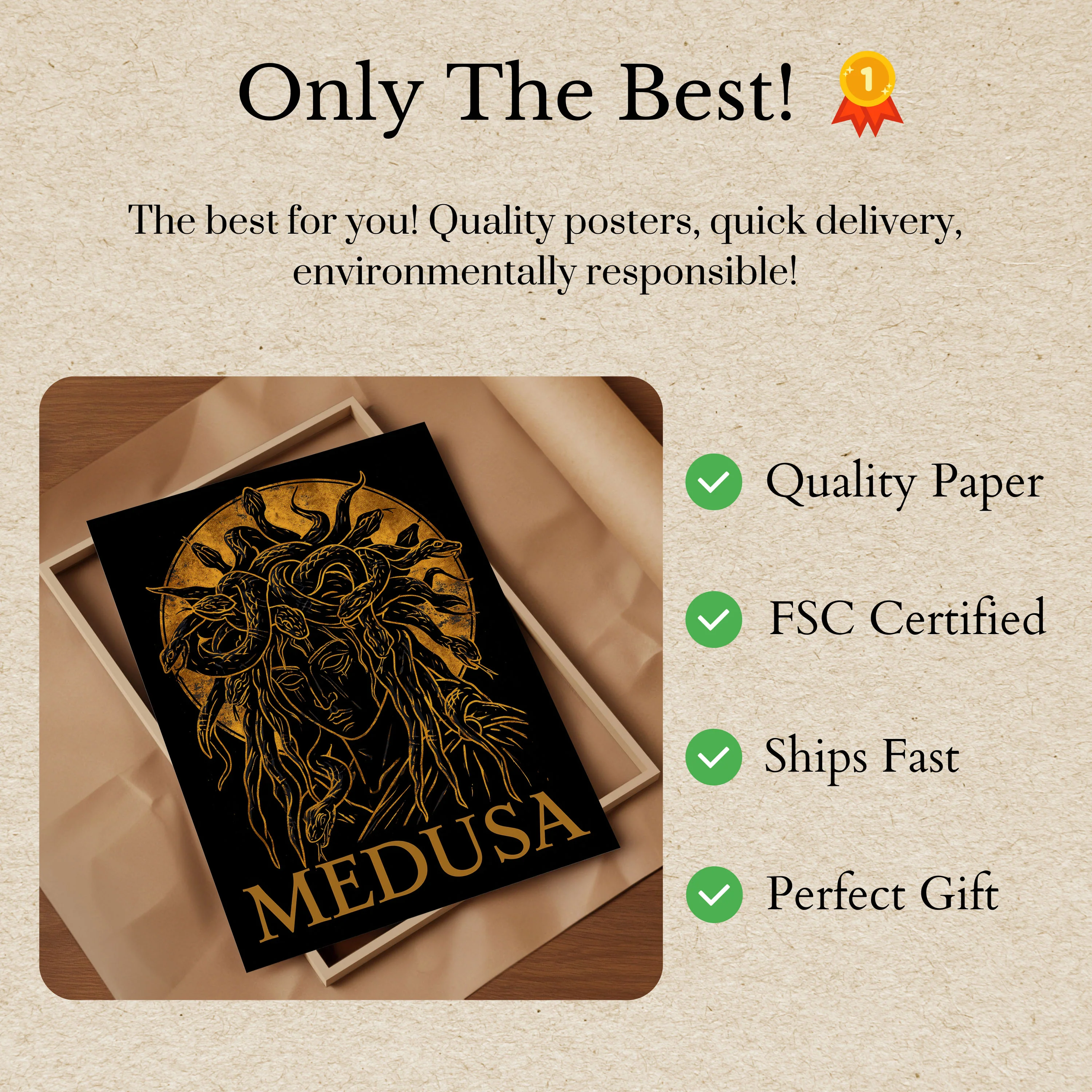 Medusa Mythology Golden Legend Poster - Image 3