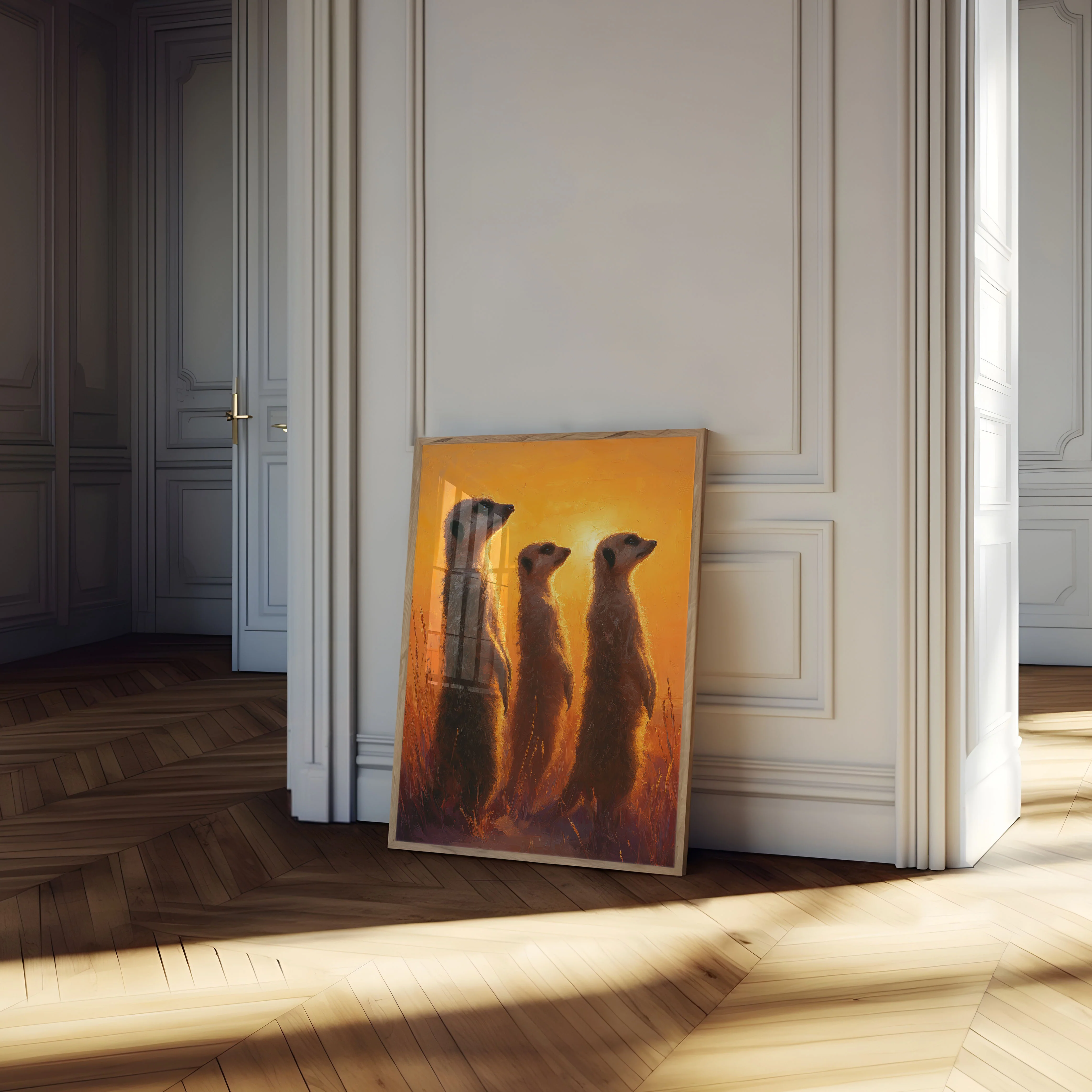 Meerkats at Golden Sunrise Poster - Image 4