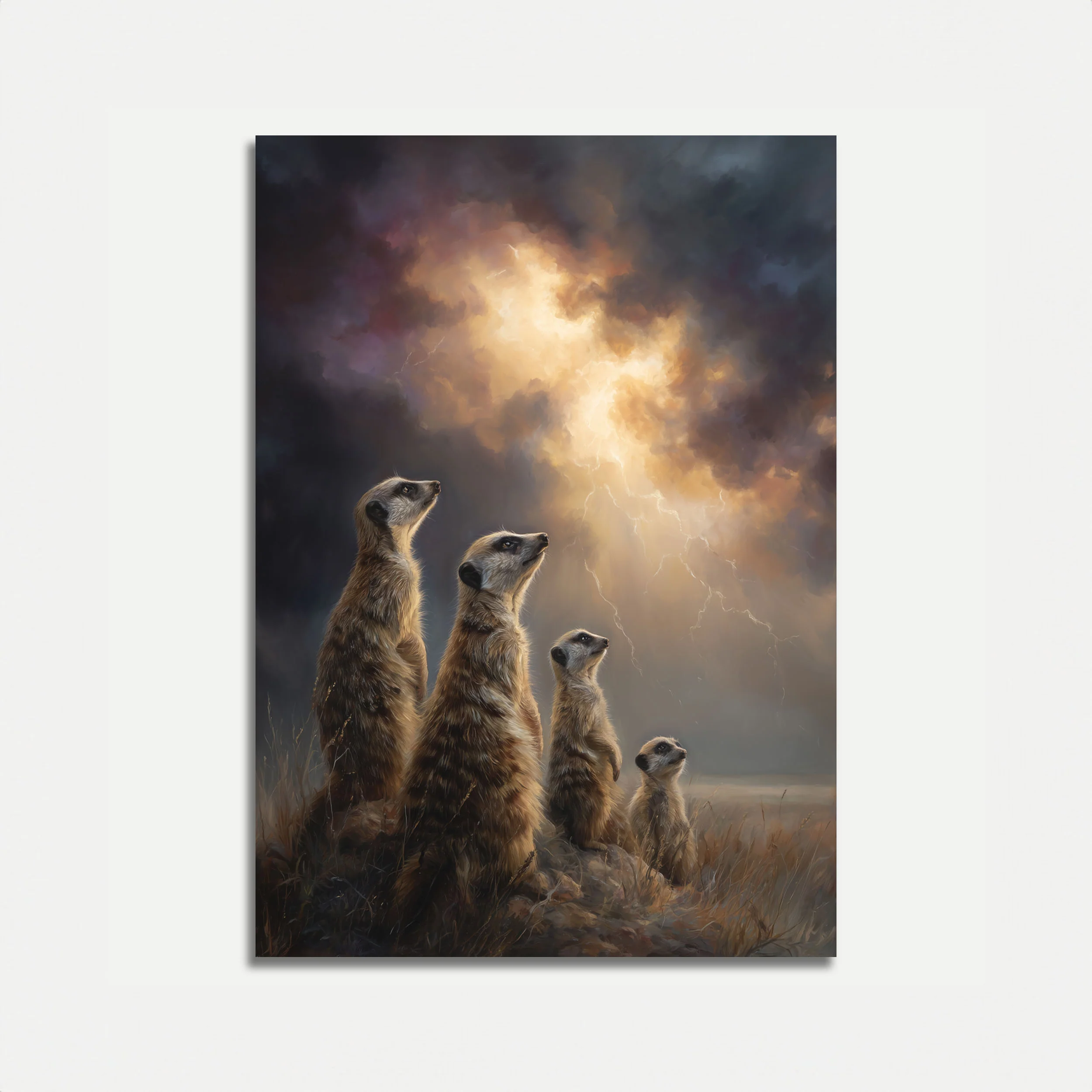 Meerkats Storm Watch Poster