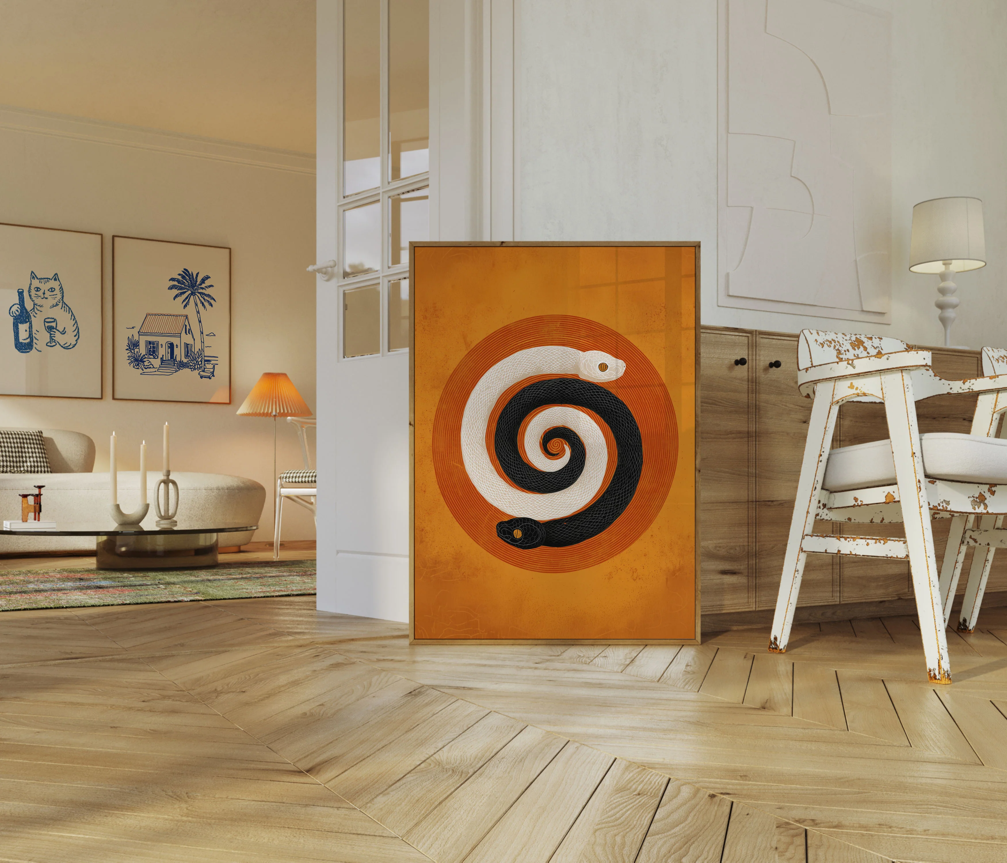 Mesmerizing Spiral Snake Poster - Image 5