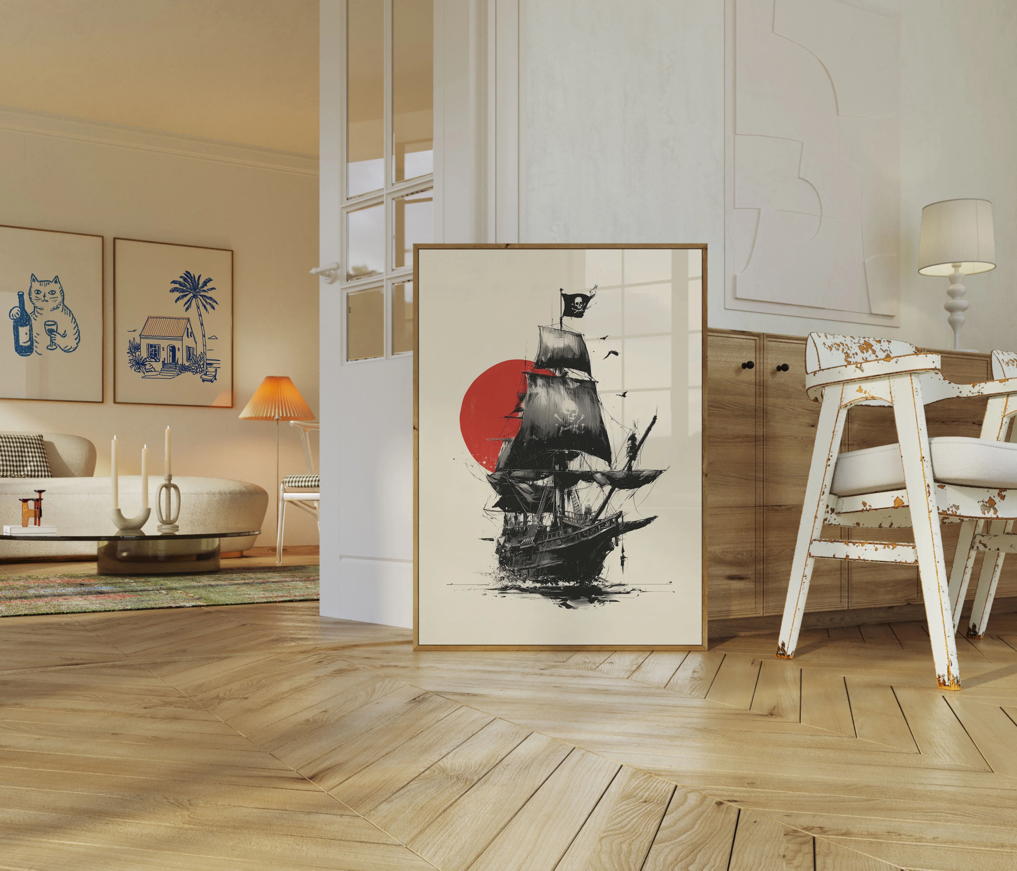 Midnight Pirate Ship Poster - Image 5